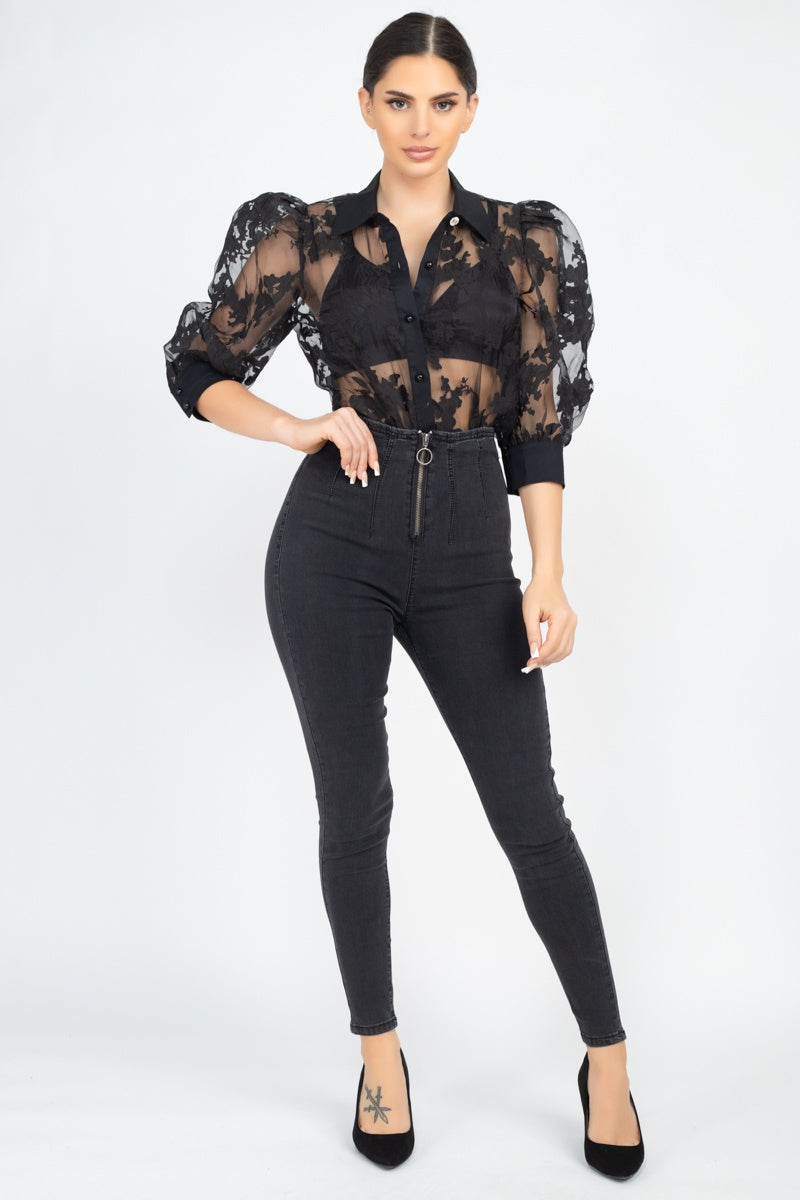 High Waist Denim Jeans - AV Fashion’s