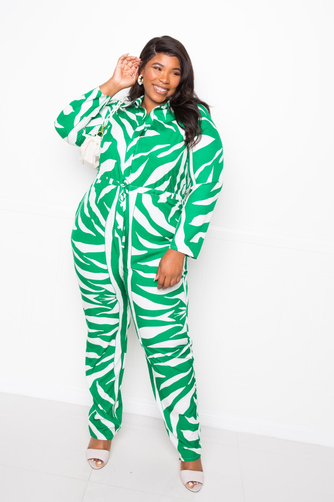 Button Up Long Sleeve Jumpsuit - AV Fashion’s