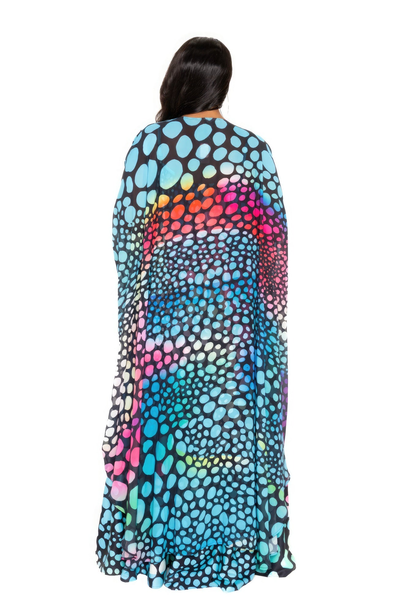 Dot Robe With Wrist Band - AV Fashion’s