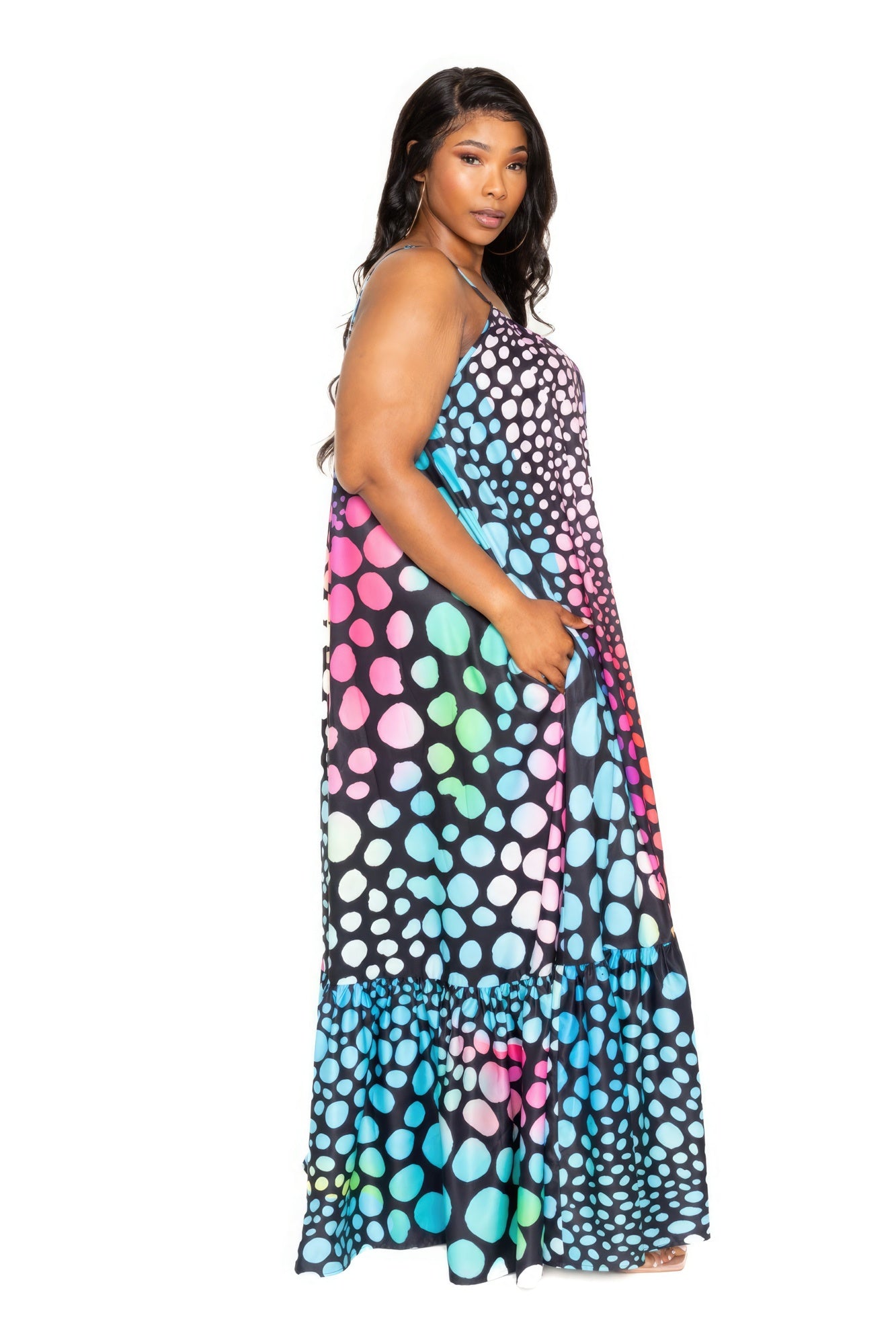 Printed Voluminous Maxi Dress - AV Fashion’s