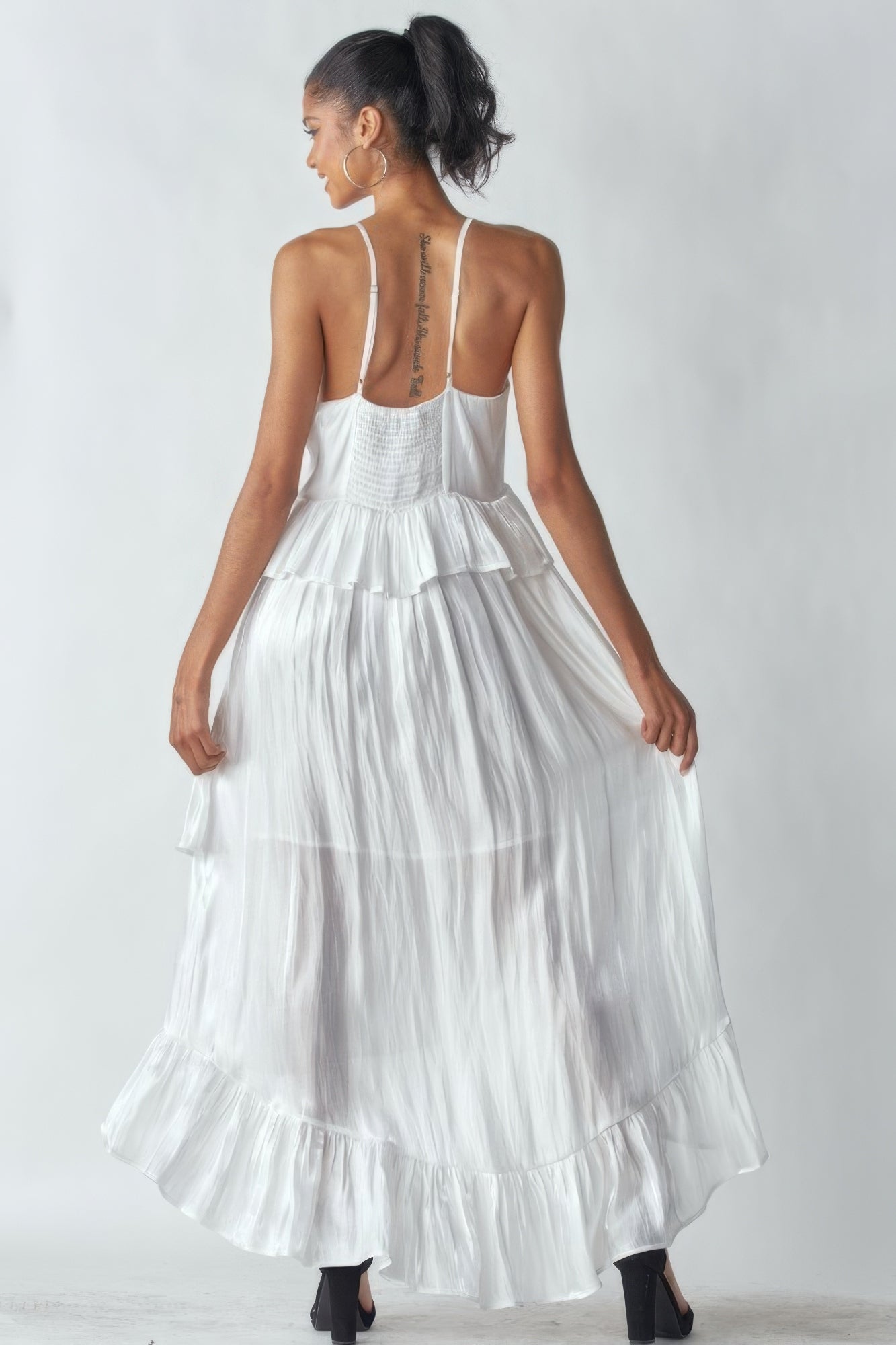 Shimmering Dress With Ruffles - AV Fashion’s