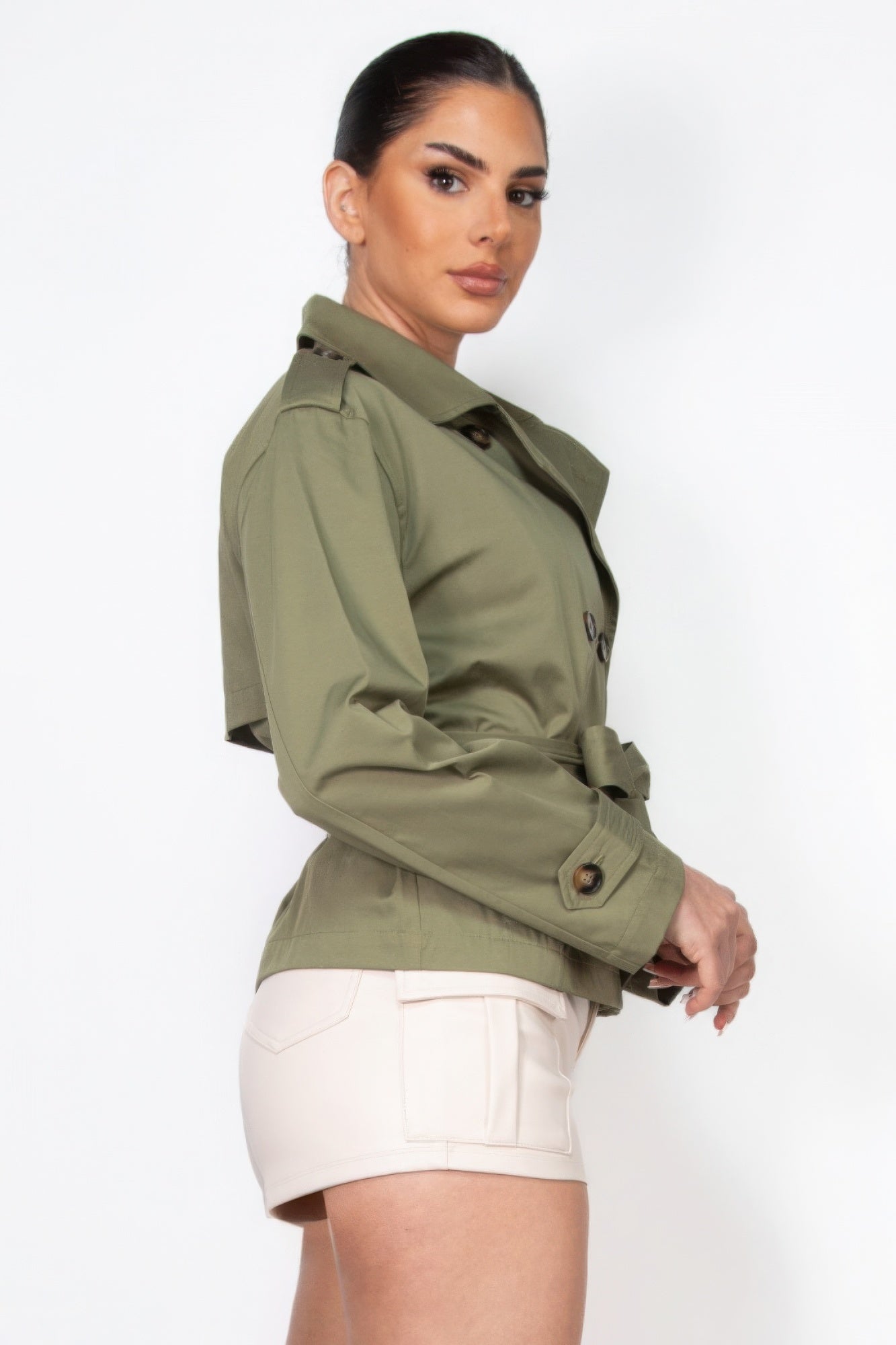 Double-breasted Waist-tie Trench Coat - AV Fashion’s