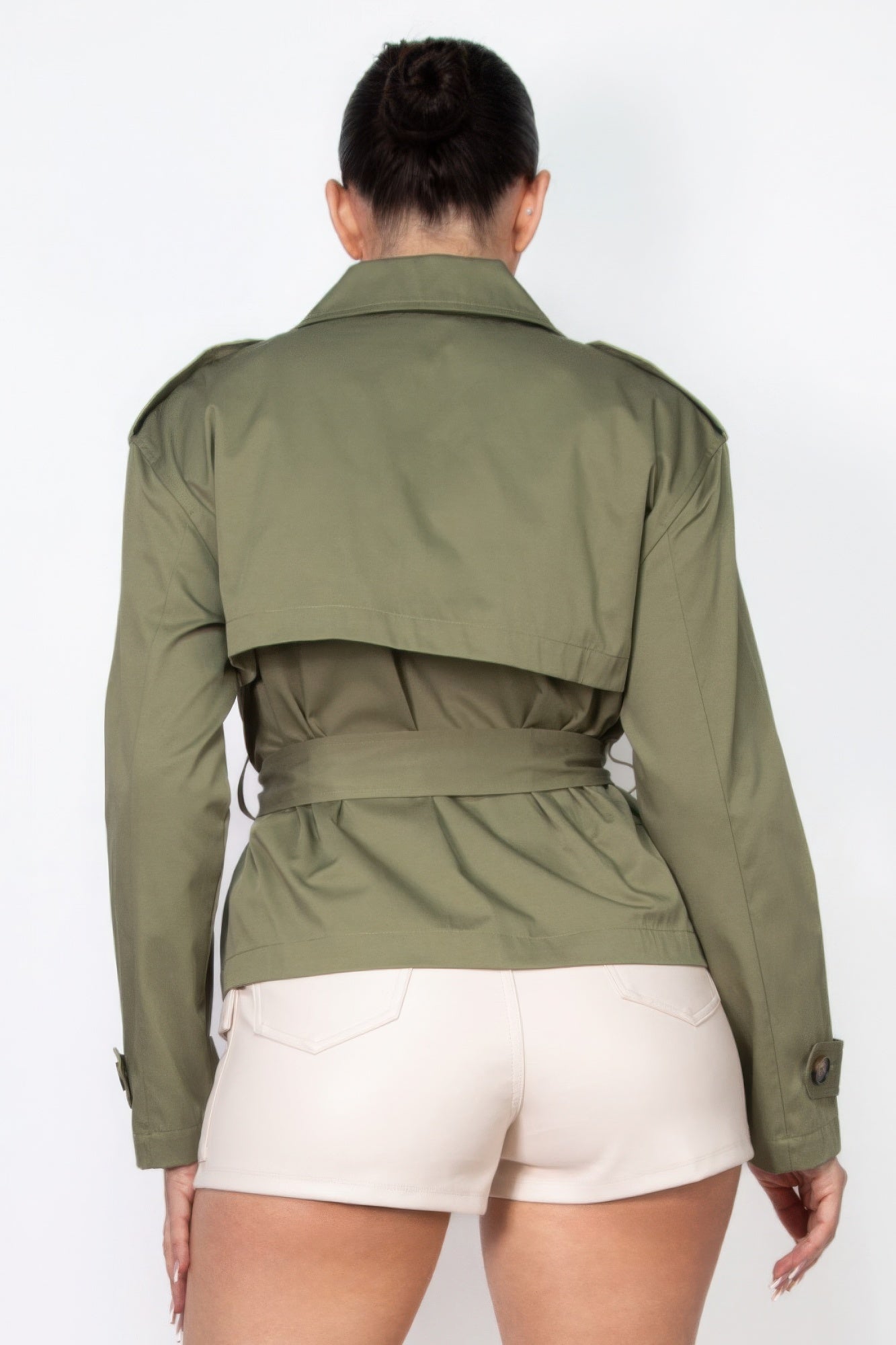Double-breasted Waist-tie Trench Coat - AV Fashion’s