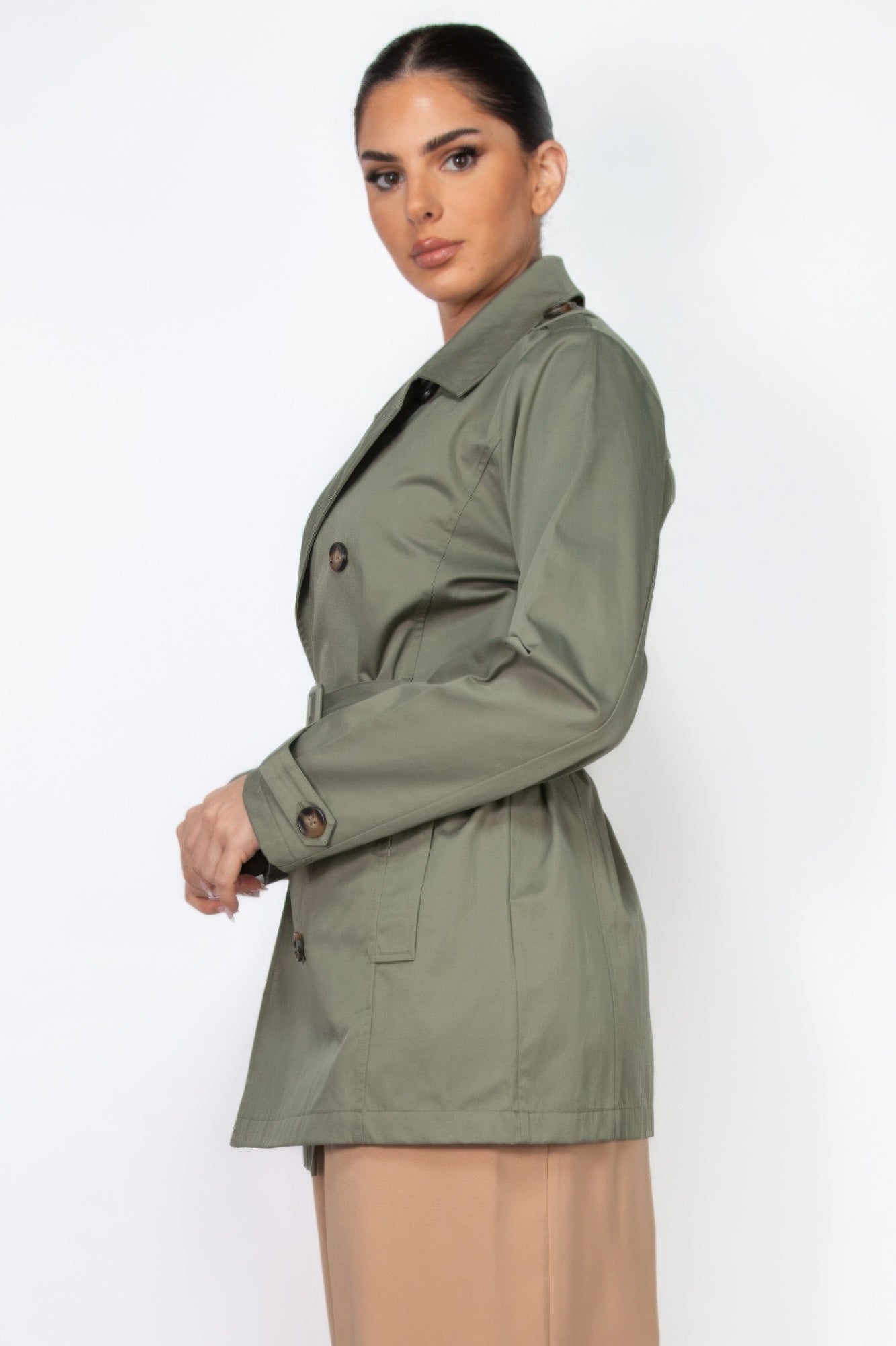 Double-breasted Notch Belted Coat - AV Fashion’s