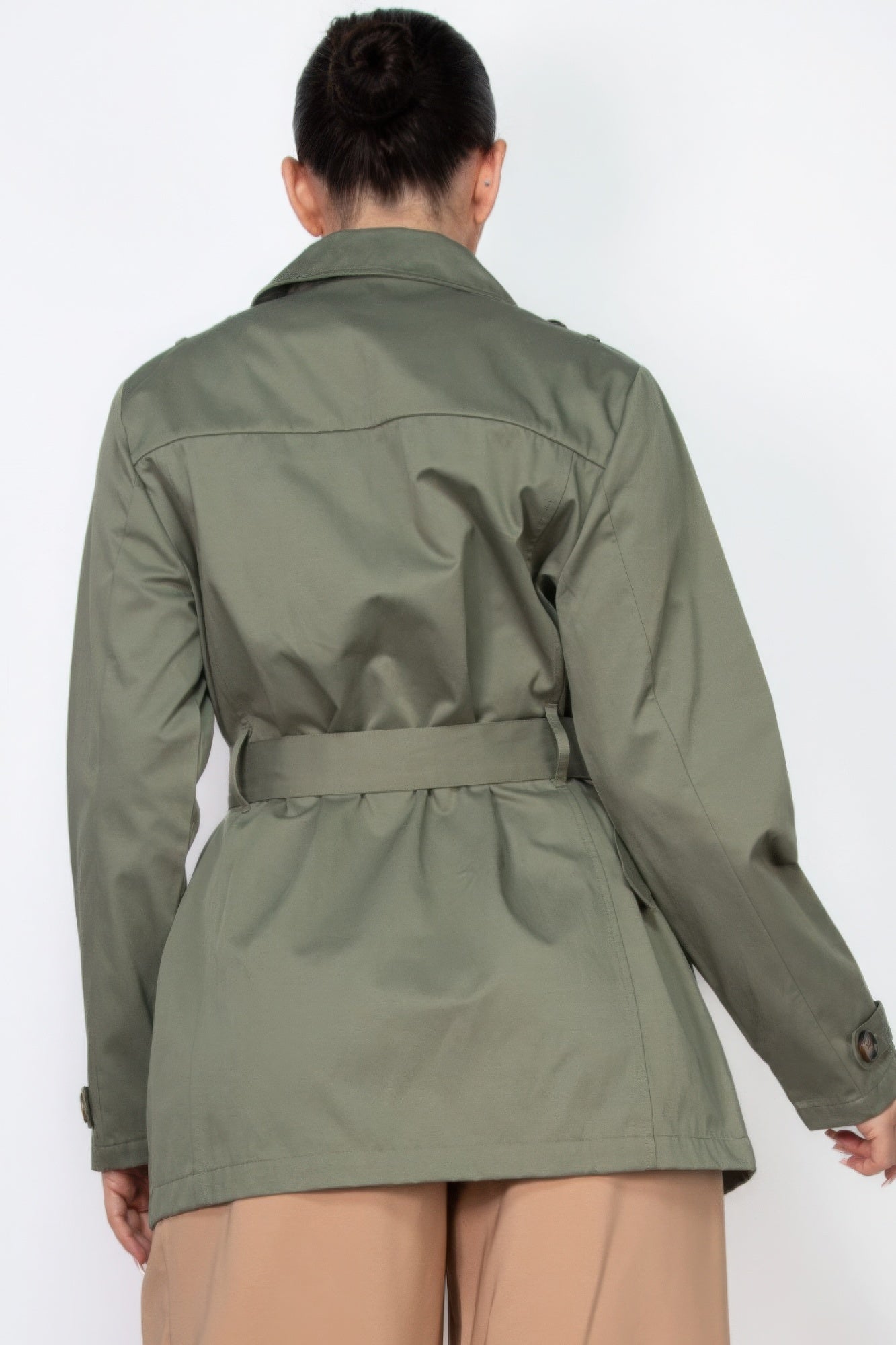 Double-breasted Notch Belted Coat - AV Fashion’s