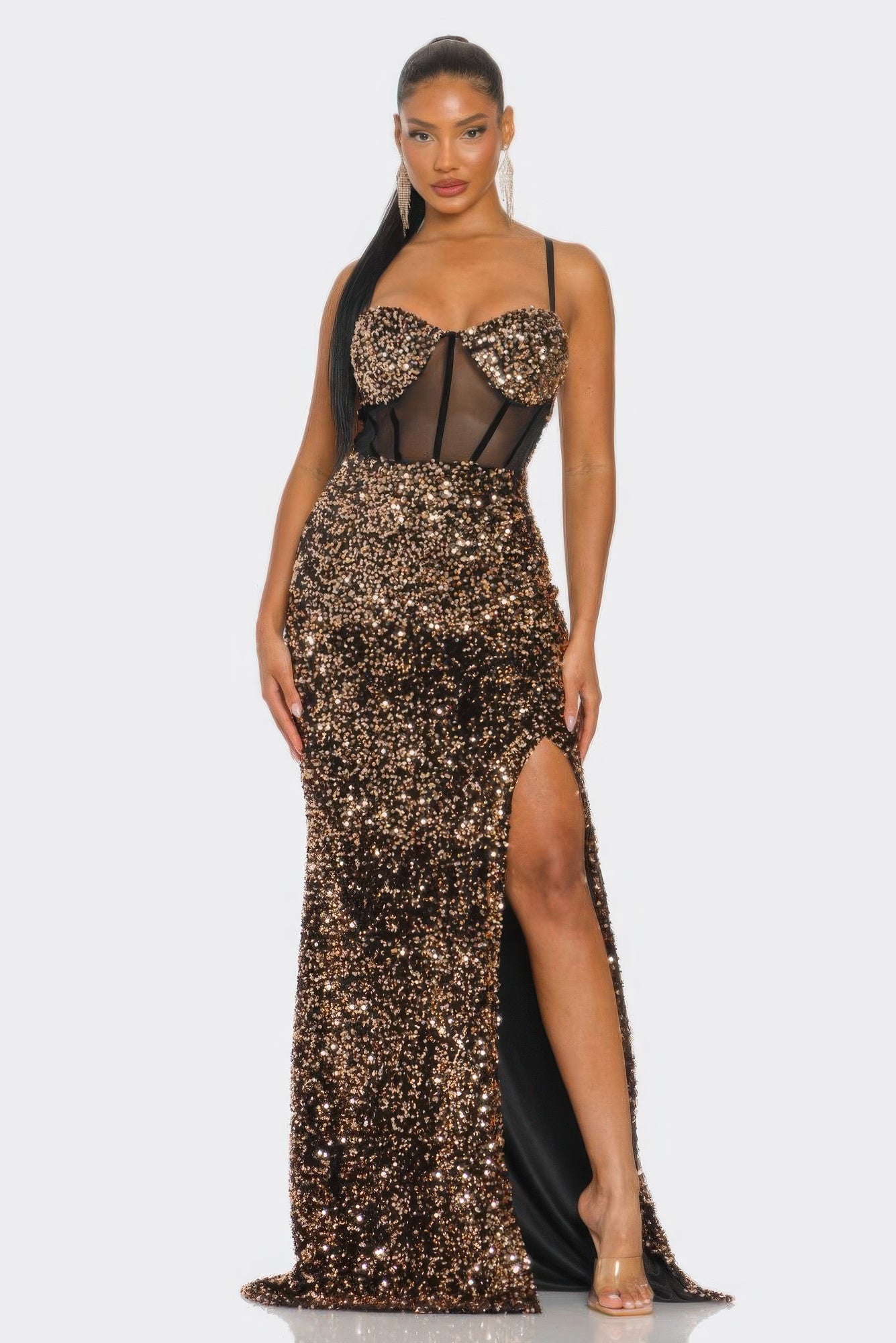 Cecily Teddy Velvet Corset Maxi Dress - AV Fashion’s