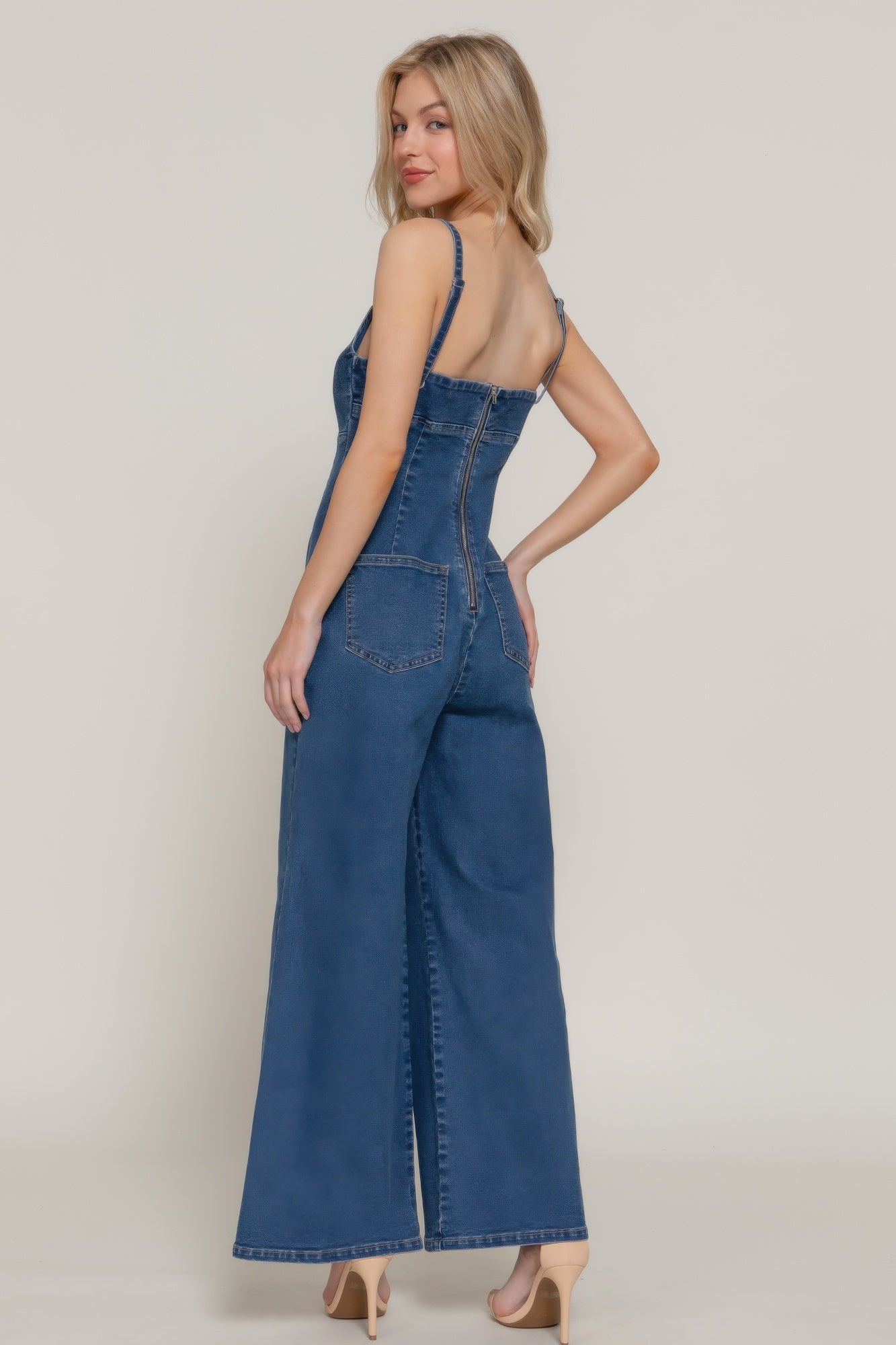 Cami Stretch Denim Jumpsuit - AV Fashion’s