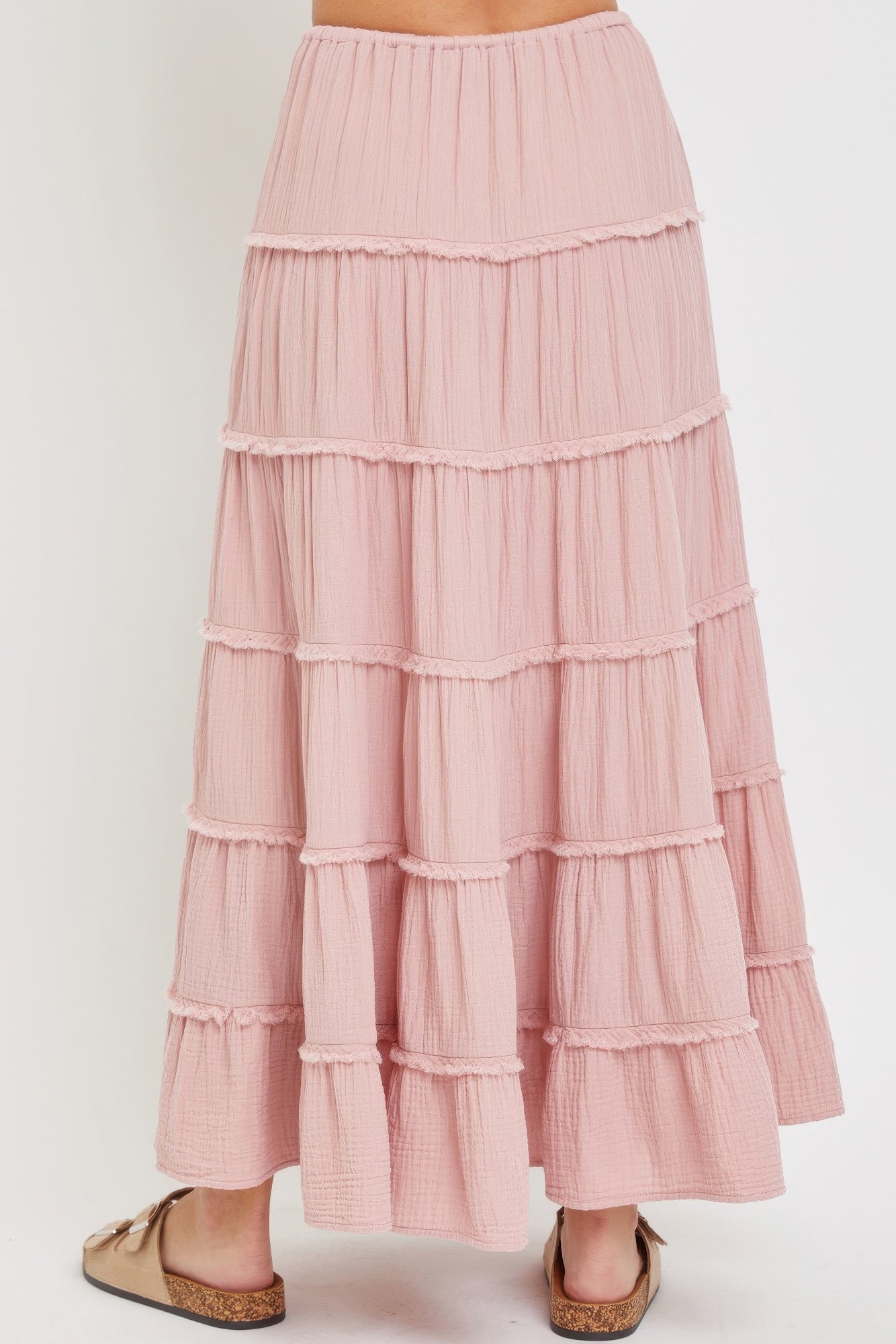 Cotton Gauze Tiered Maxi Skirt - AV Fashion’s