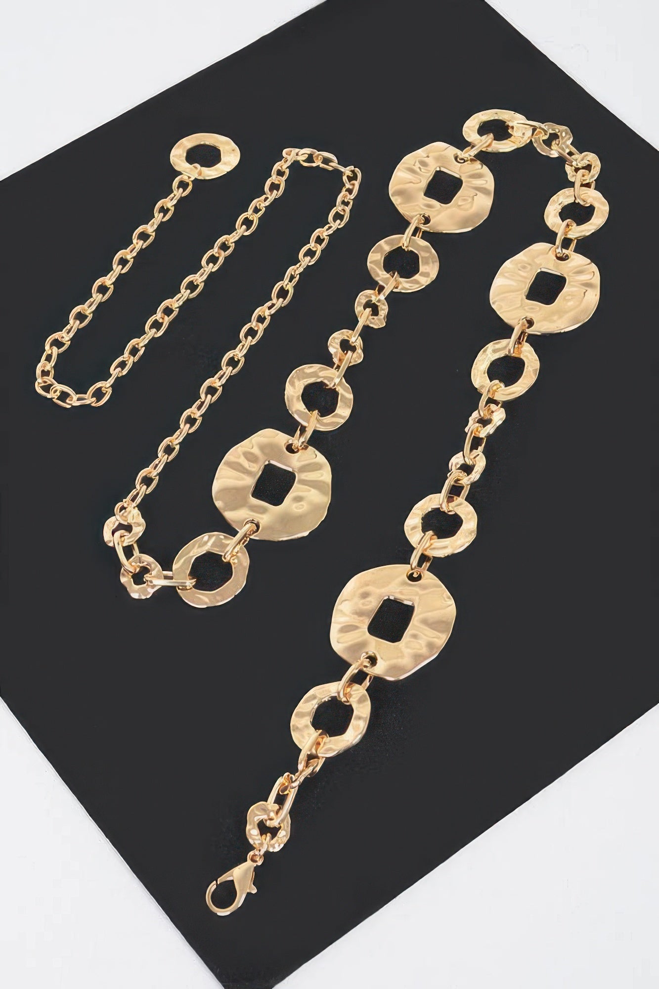 Hammered Metal Chain Belt - AV Fashion’s
