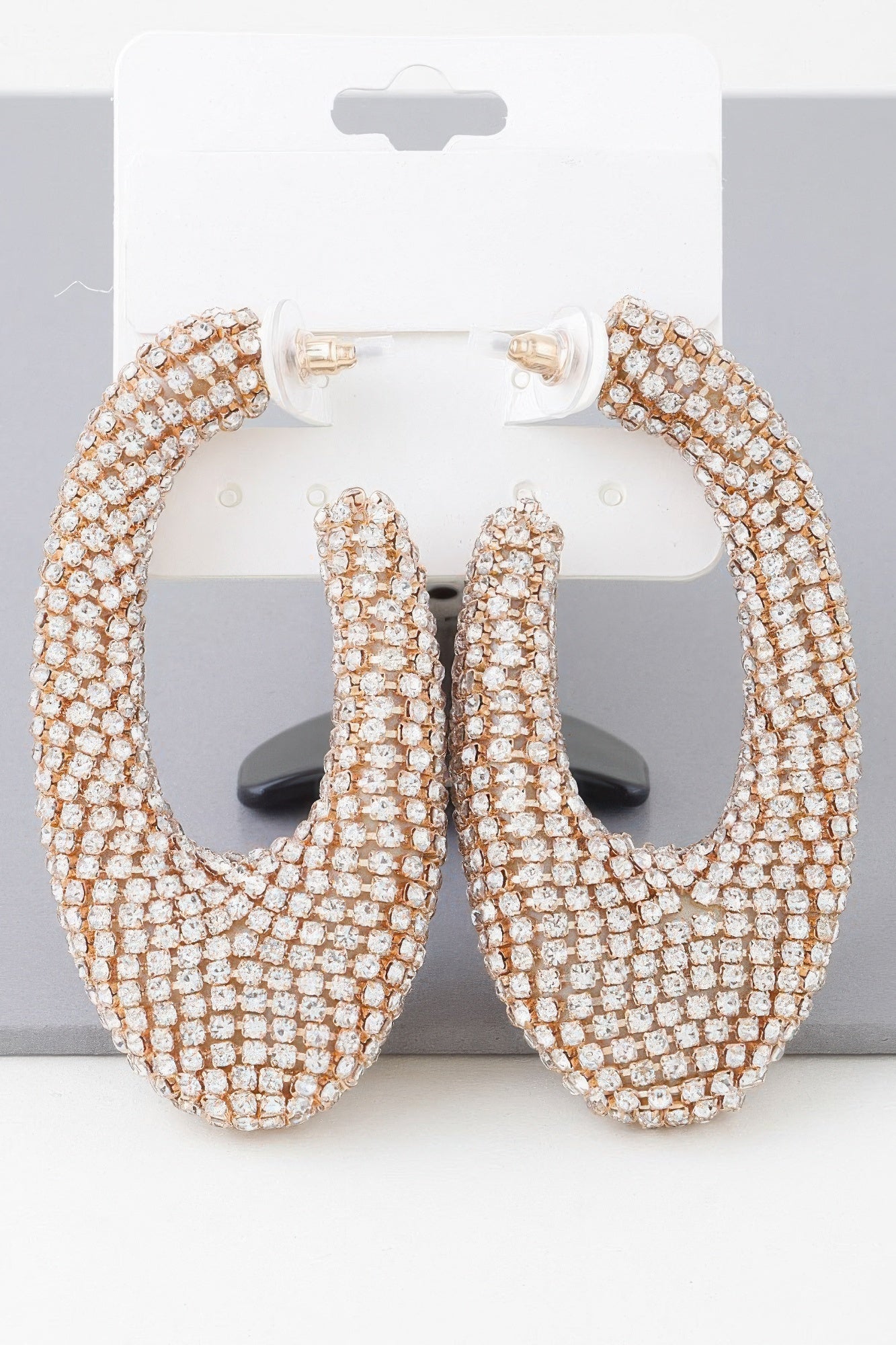 Bejeweled Abstract Oval Earrings - AV Fashion’s