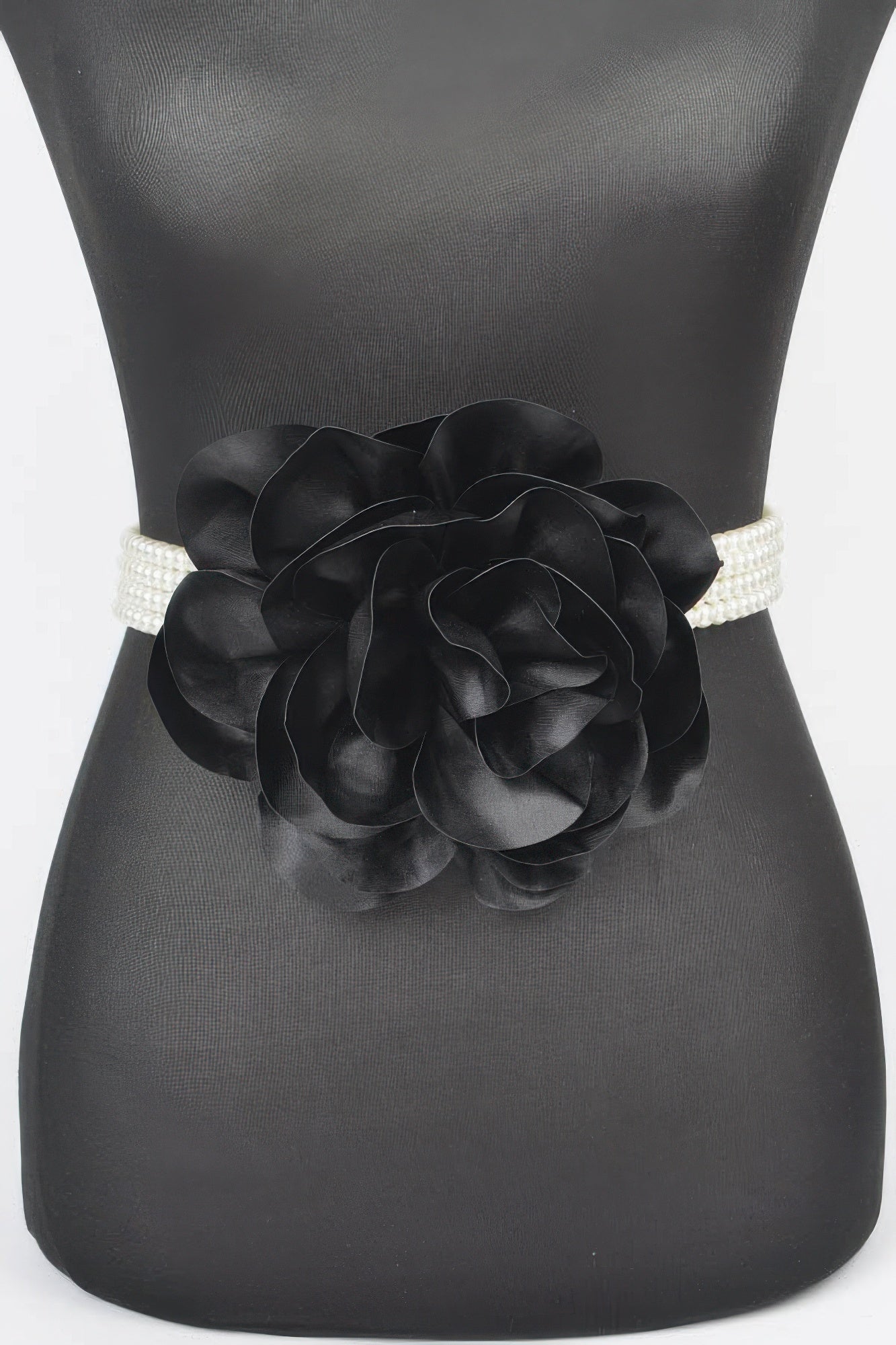 Oversized Flower Pearl Elastic Belt - AV Fashion’s