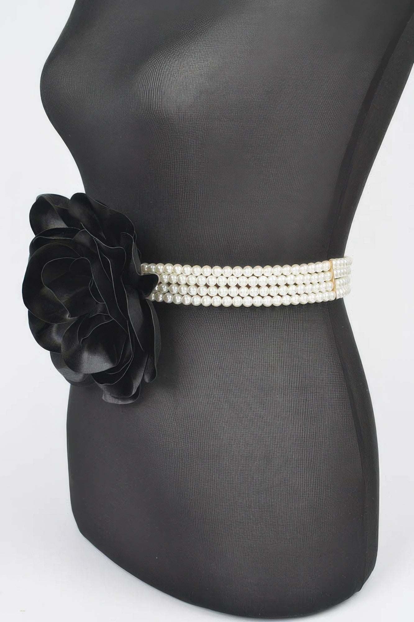Oversized Flower Pearl Elastic Belt - AV Fashion’s