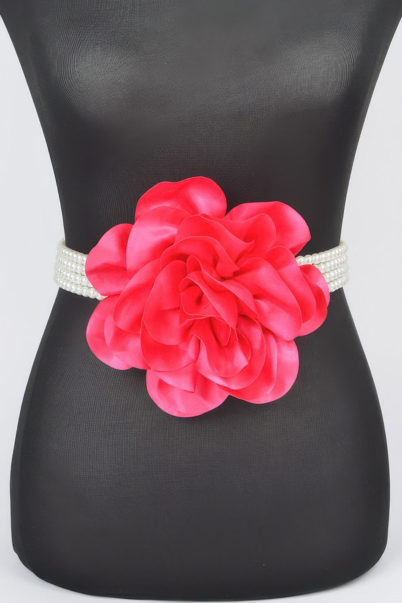 Oversized Flower Pearl Elastic Belt - AV Fashion’s