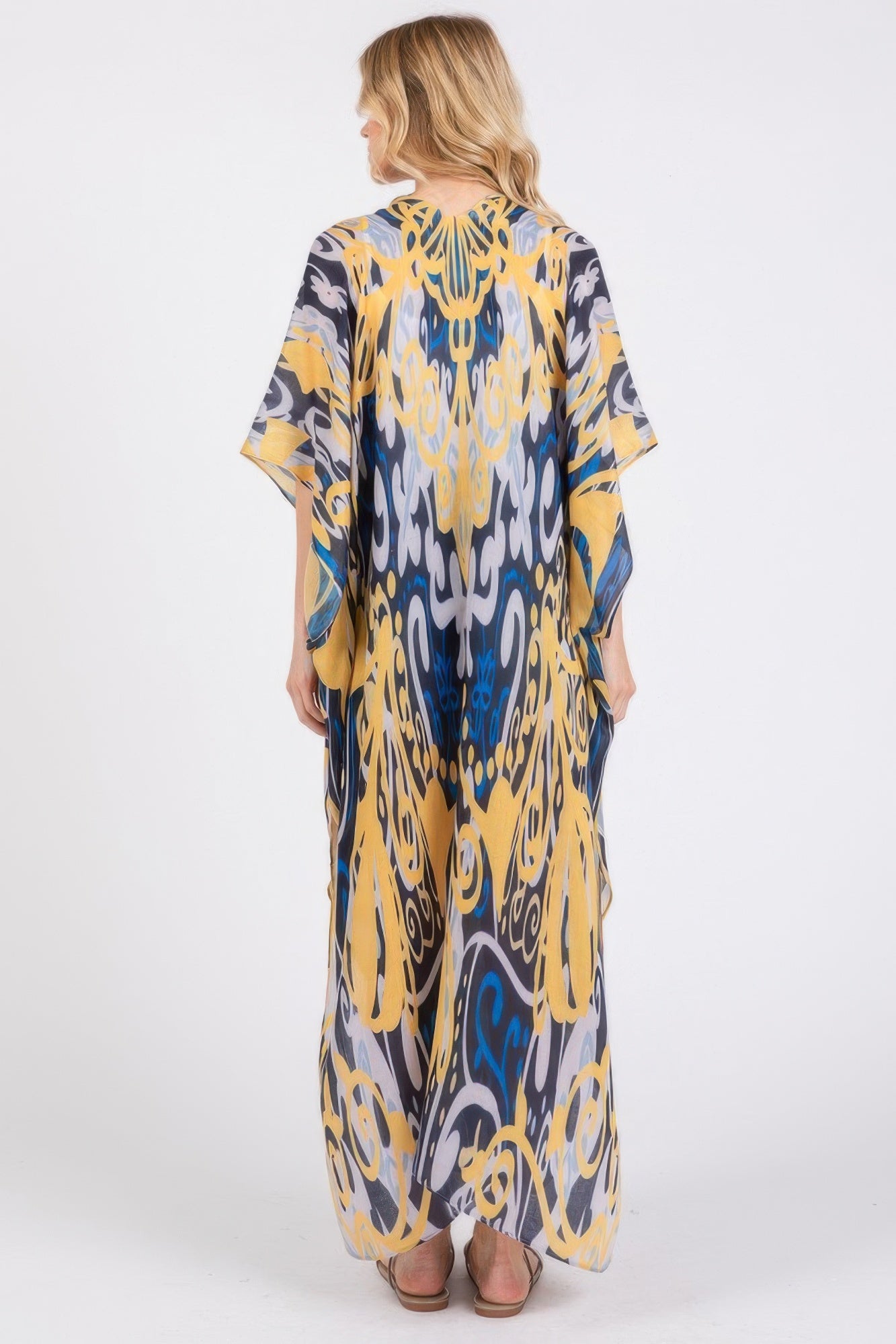Boho Print Open Front Long Kimono - AV Fashion’s