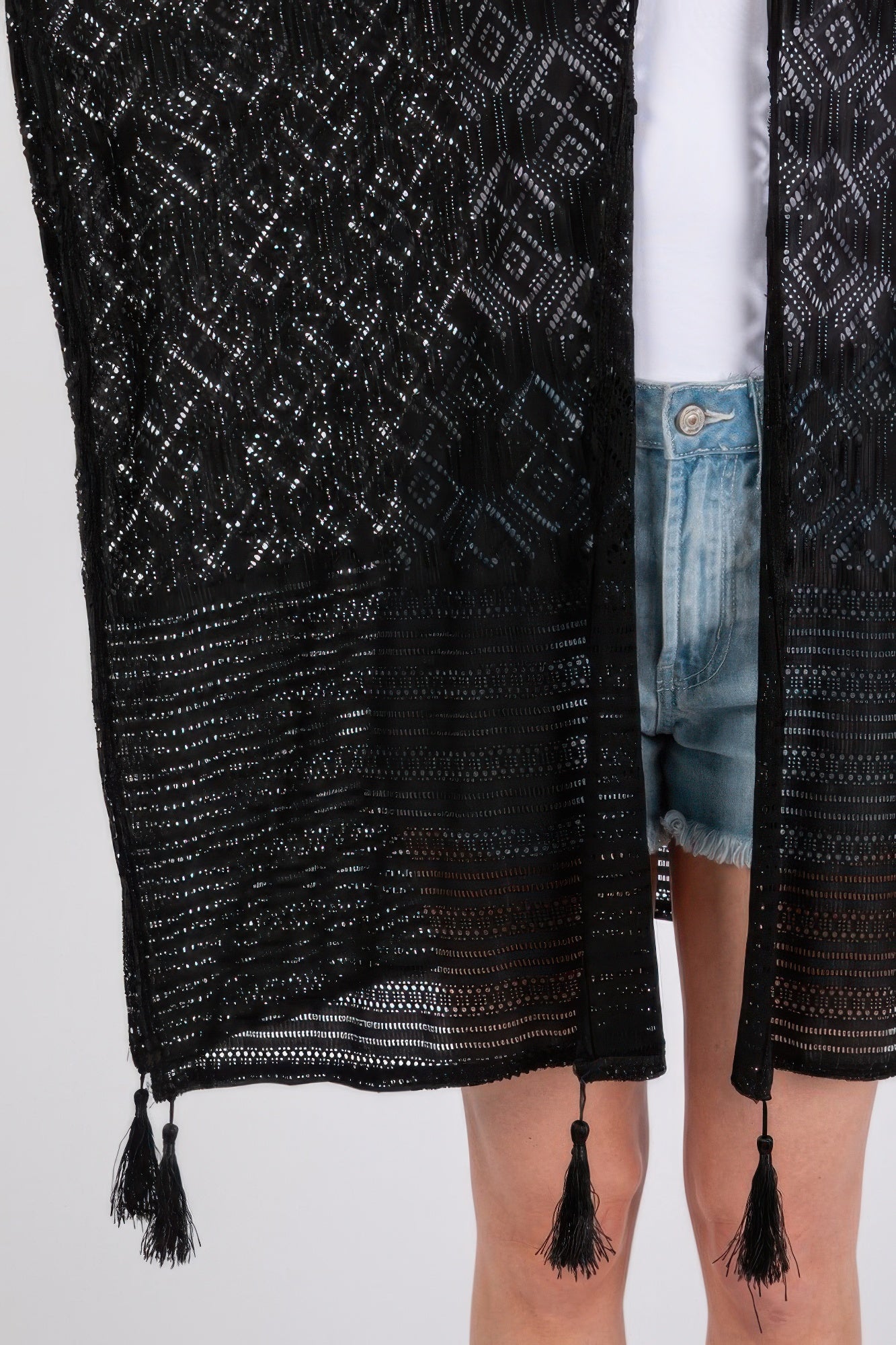 Geometric Pattern Tassel Cover Up - AV Fashion’s