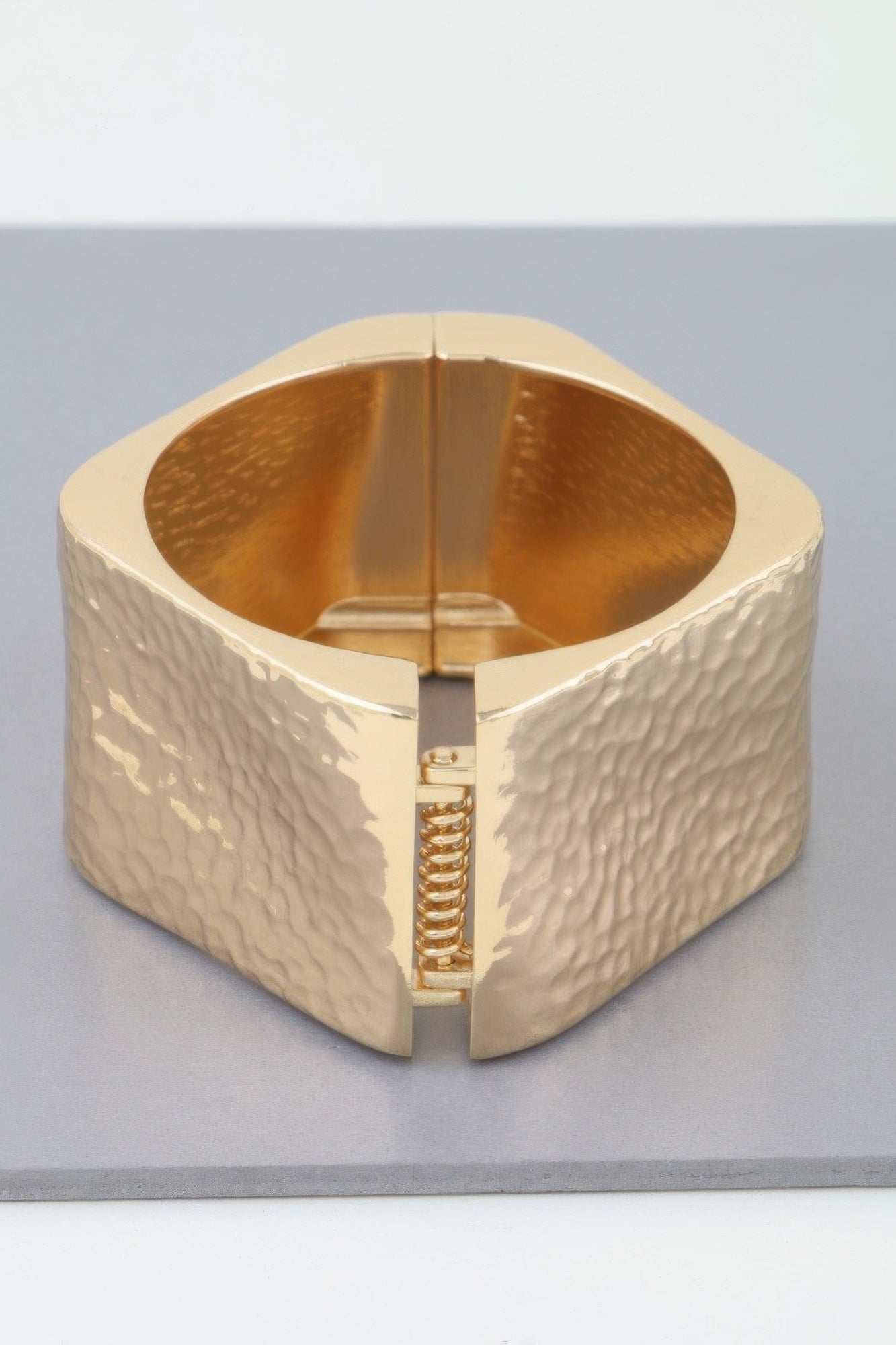 Hammered Wide Cubic Cuff Bracelet - AV Fashion’s