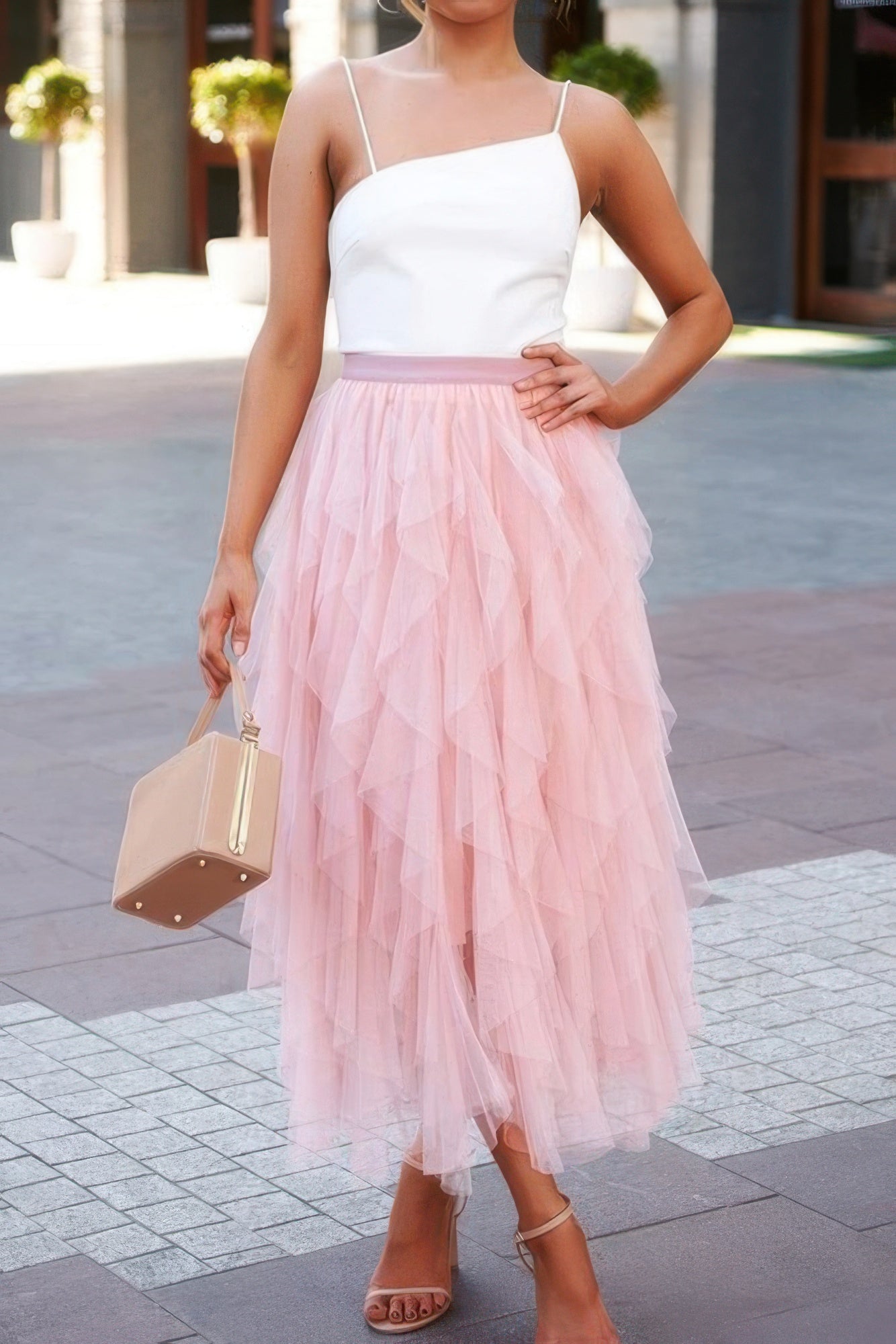 A Line Long Tulle Tiered Skirts - AV Fashion’s