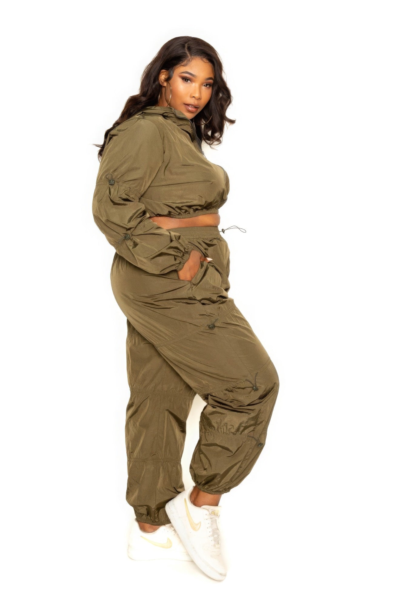 Active Zip Up Set With Cord Lock Detail - AV Fashion’s