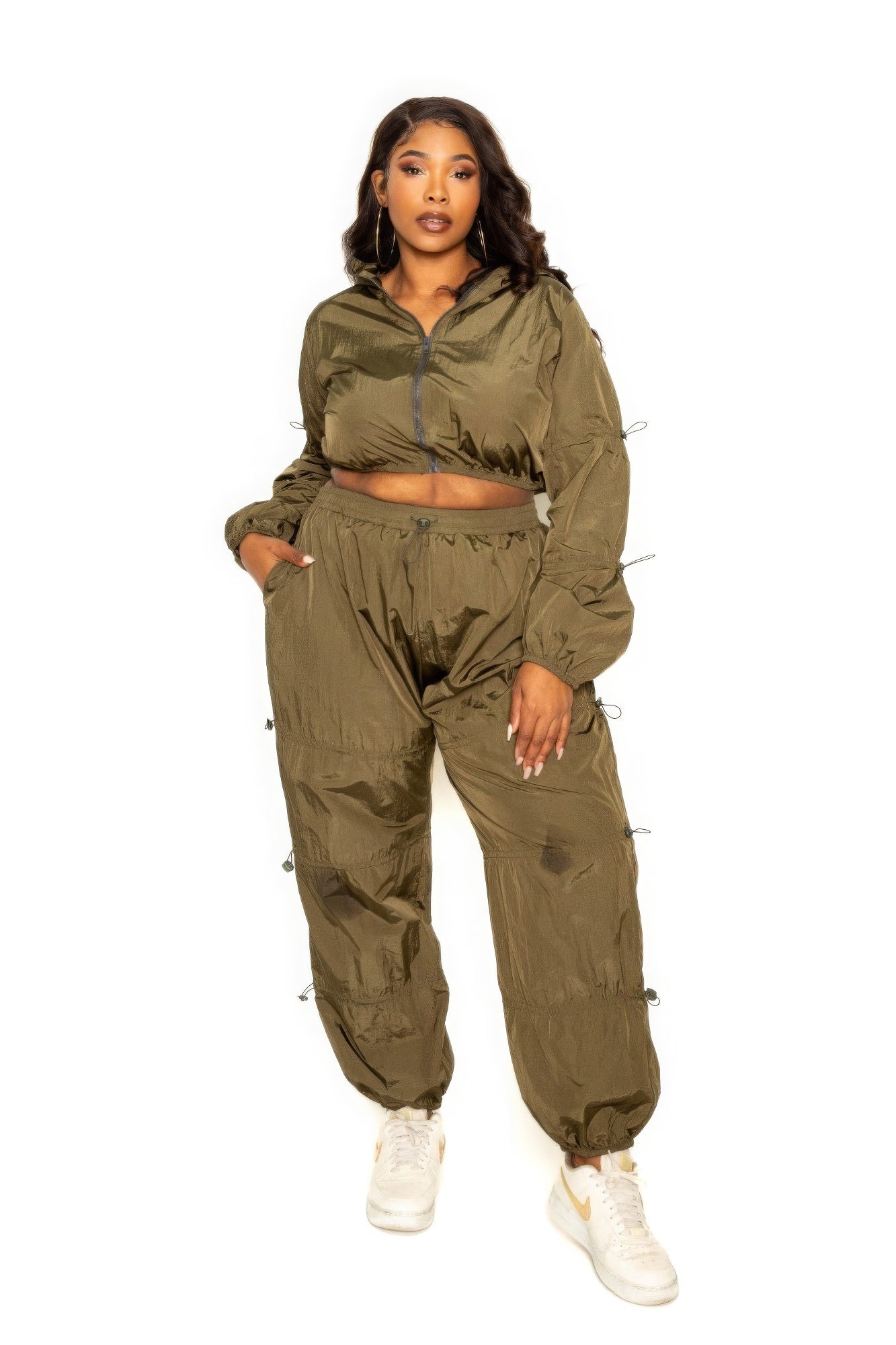 Active Zip Up Set With Cord Lock Detail - AV Fashion’s
