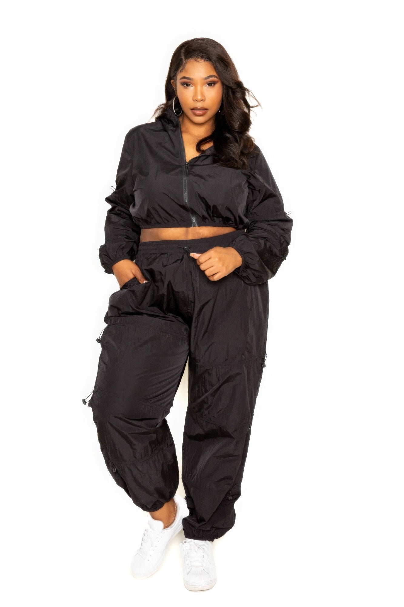 Active Zip Up Set With Cord Lock Detail - AV Fashion’s