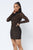 Animal Print Long Sleeve Mock Neck Mini Dress - AV Fashion’s