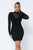 Animal Print Long Sleeve Mock Neck Mini Dress - AV Fashion’s