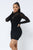 Animal Print Long Sleeve Mock Neck Mini Dress - AV Fashion’s