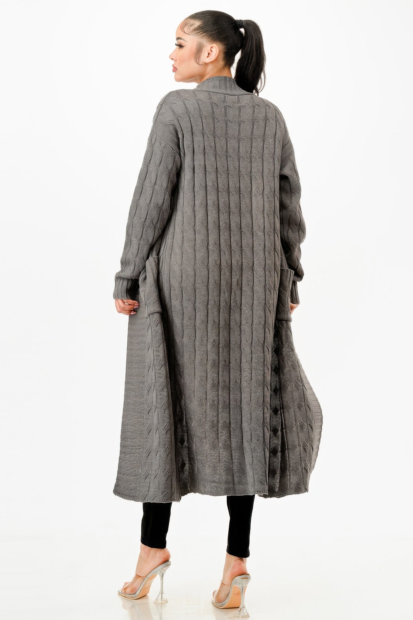 Cable Sweater Long Cardigan - AV Fashion’s