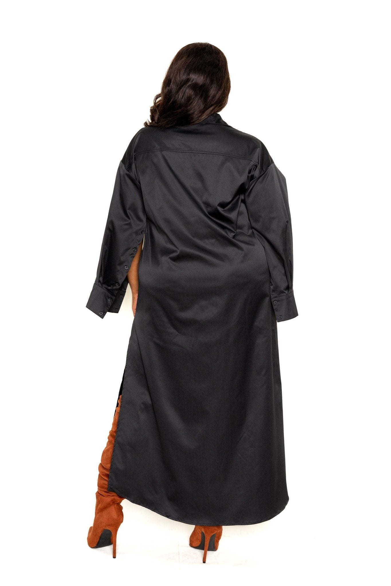 Cape Sleeve Shirt Dress - AV Fashion’s