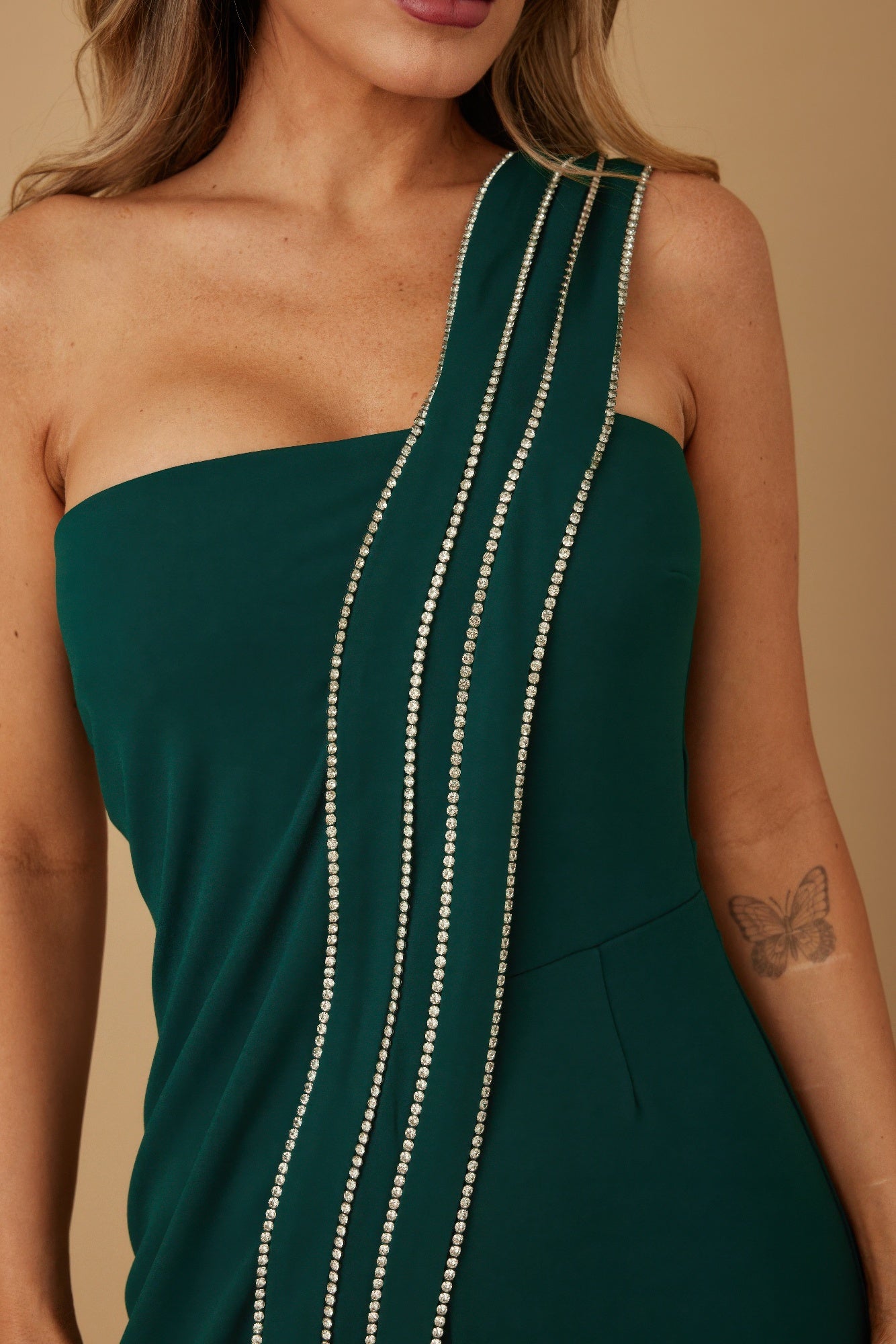 Flap Rhinestone Edge Jumpsuit - AV Fashion’s