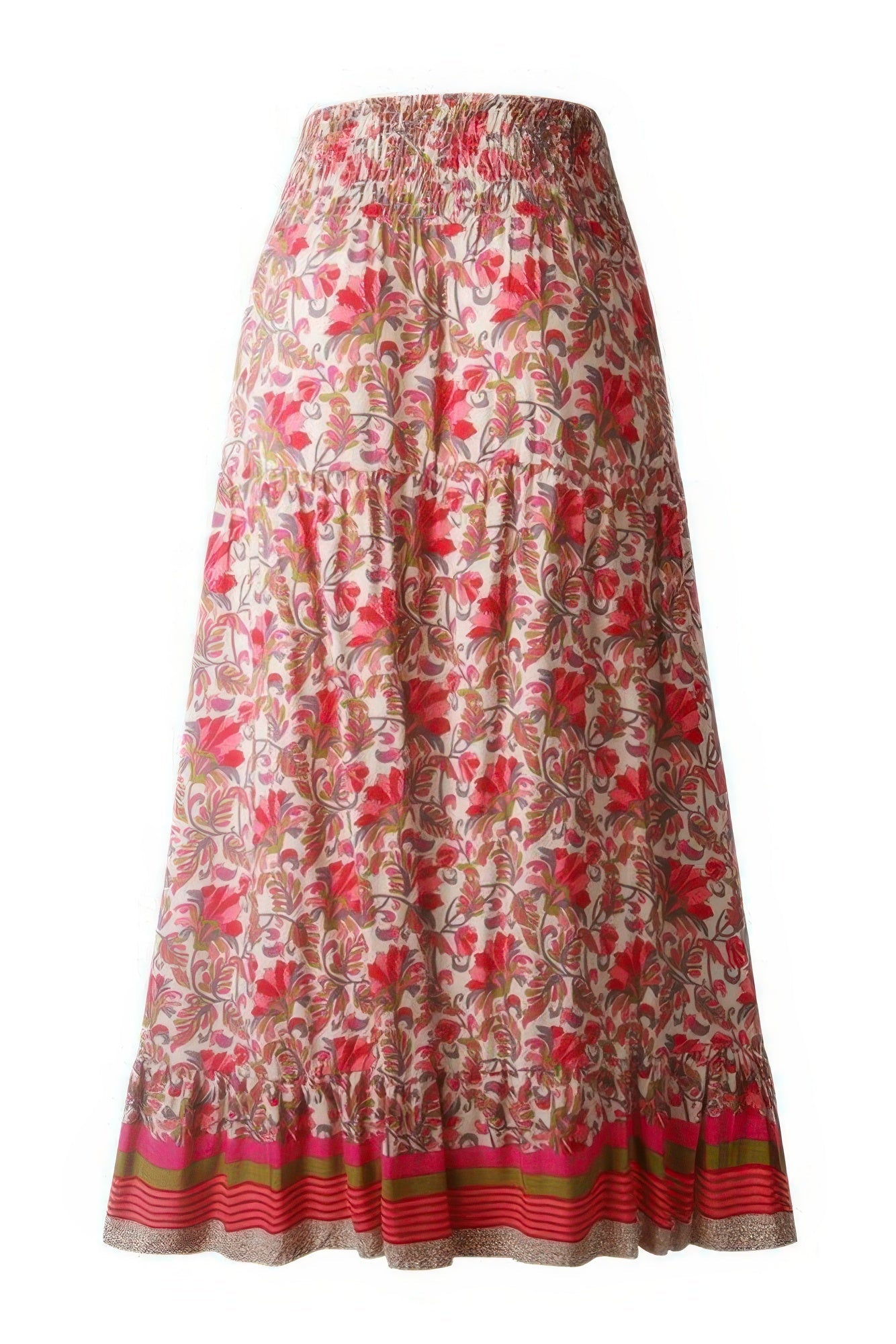 Floral Print Irregular Line A Line Fit Skirt - AV Fashion’s