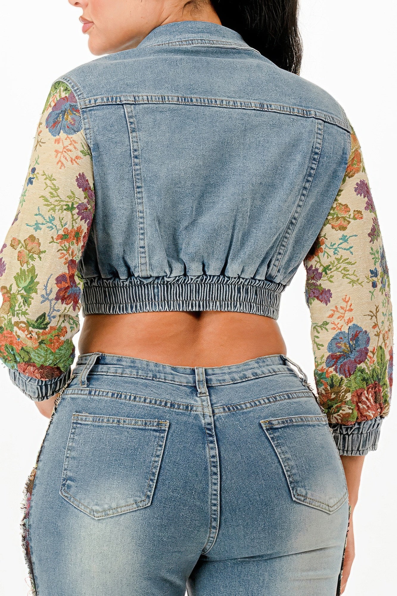 Fly girl contrast denim set - AV Fashion’s