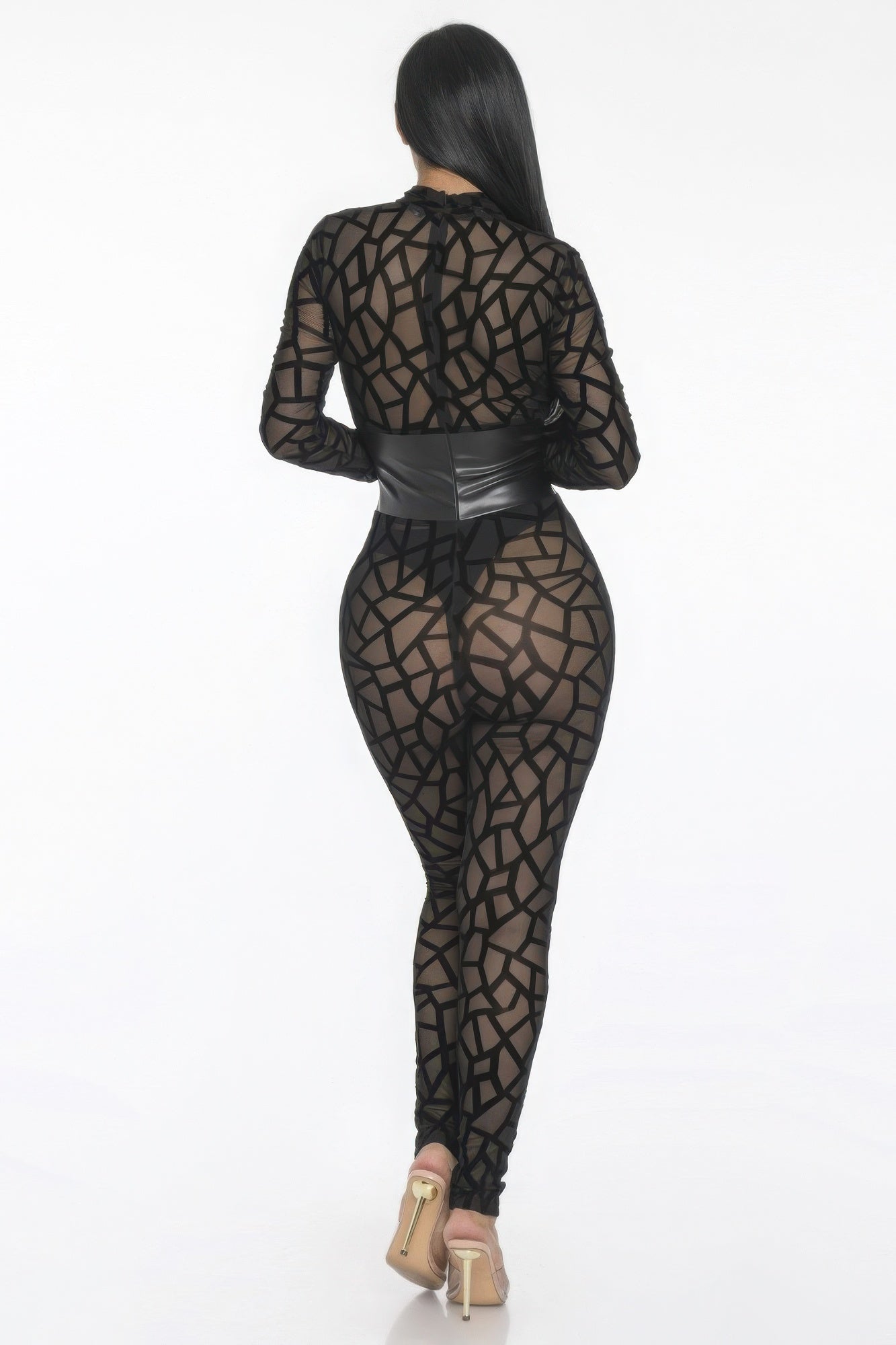 Geometric Printed Jersey Jumpsuit - AV Fashion’s