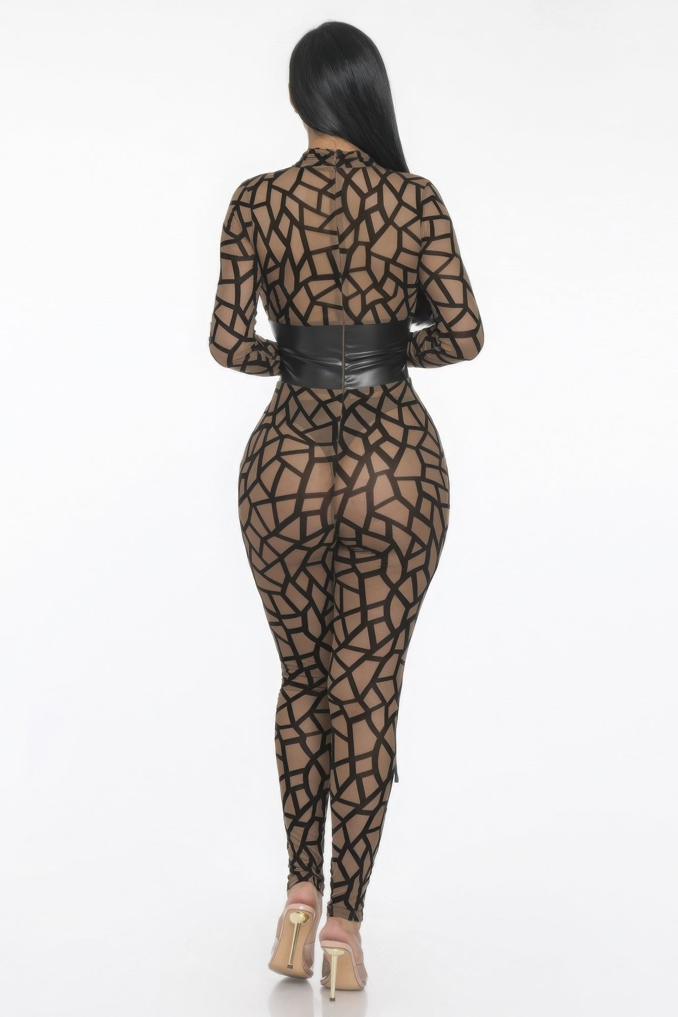 Geometric Printed Jersey Jumpsuit - AV Fashion’s