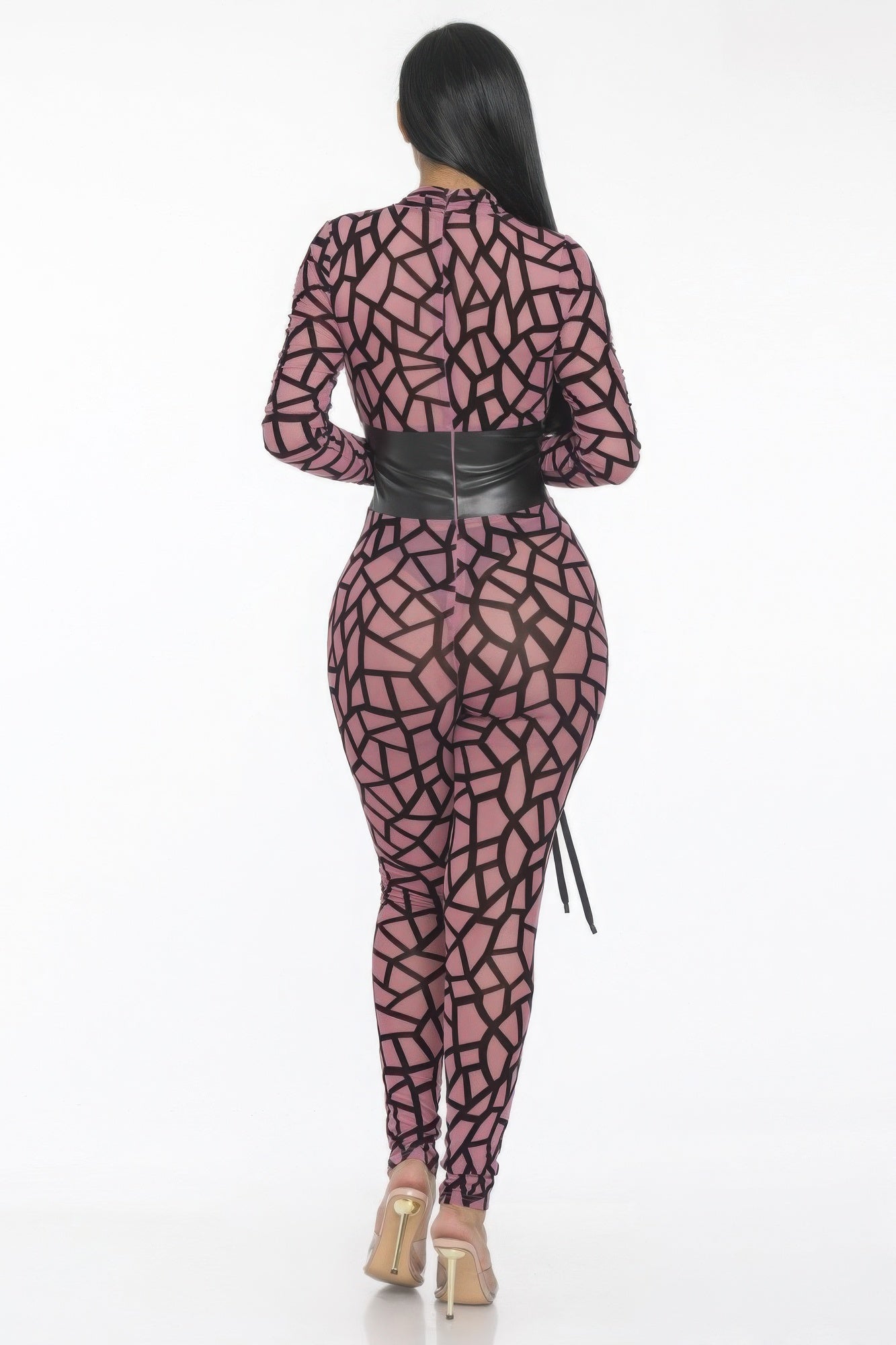 Geometric Printed Jersey Jumpsuit - AV Fashion’s