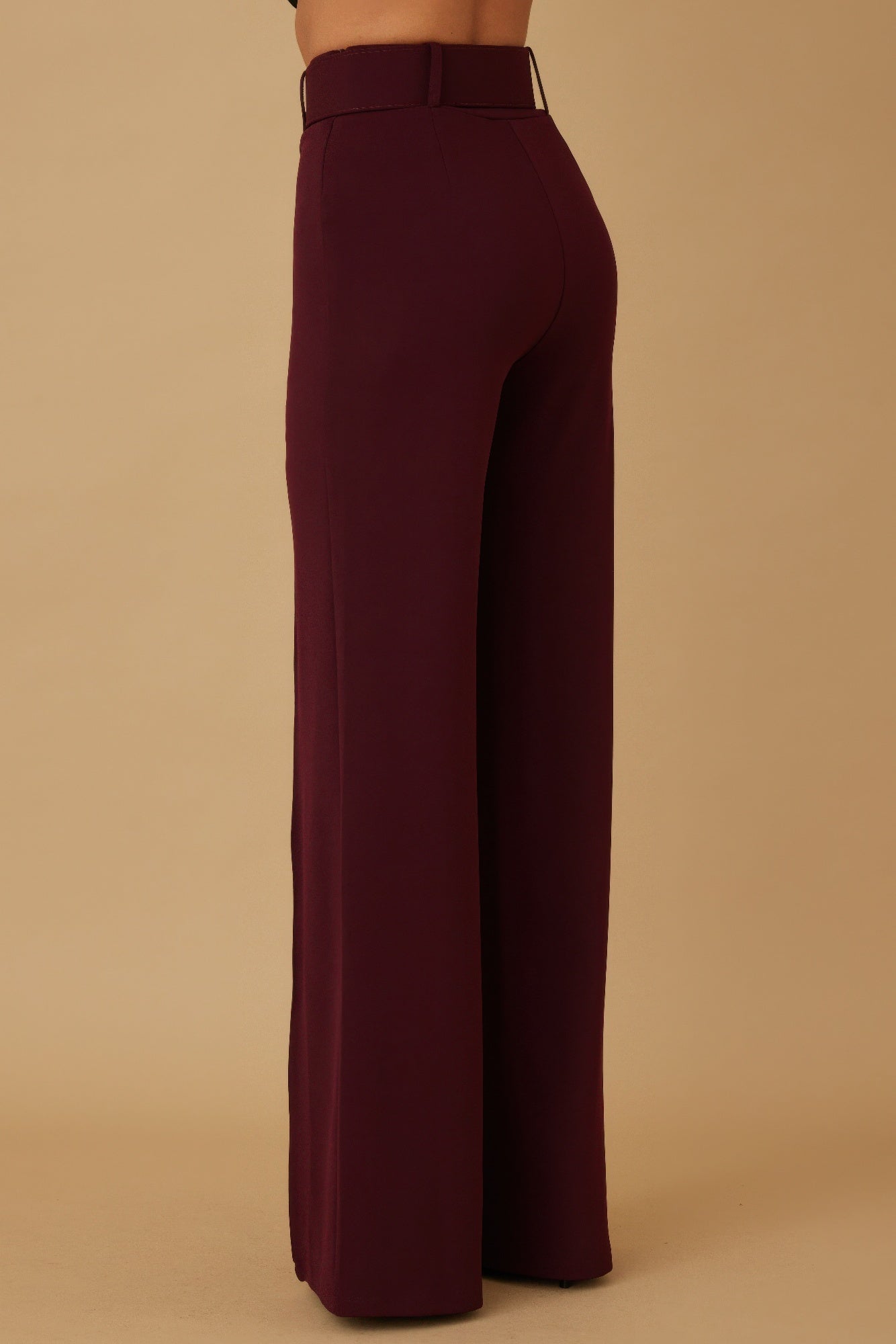 High Waist Pants With Buckle Belt - AV Fashion’s