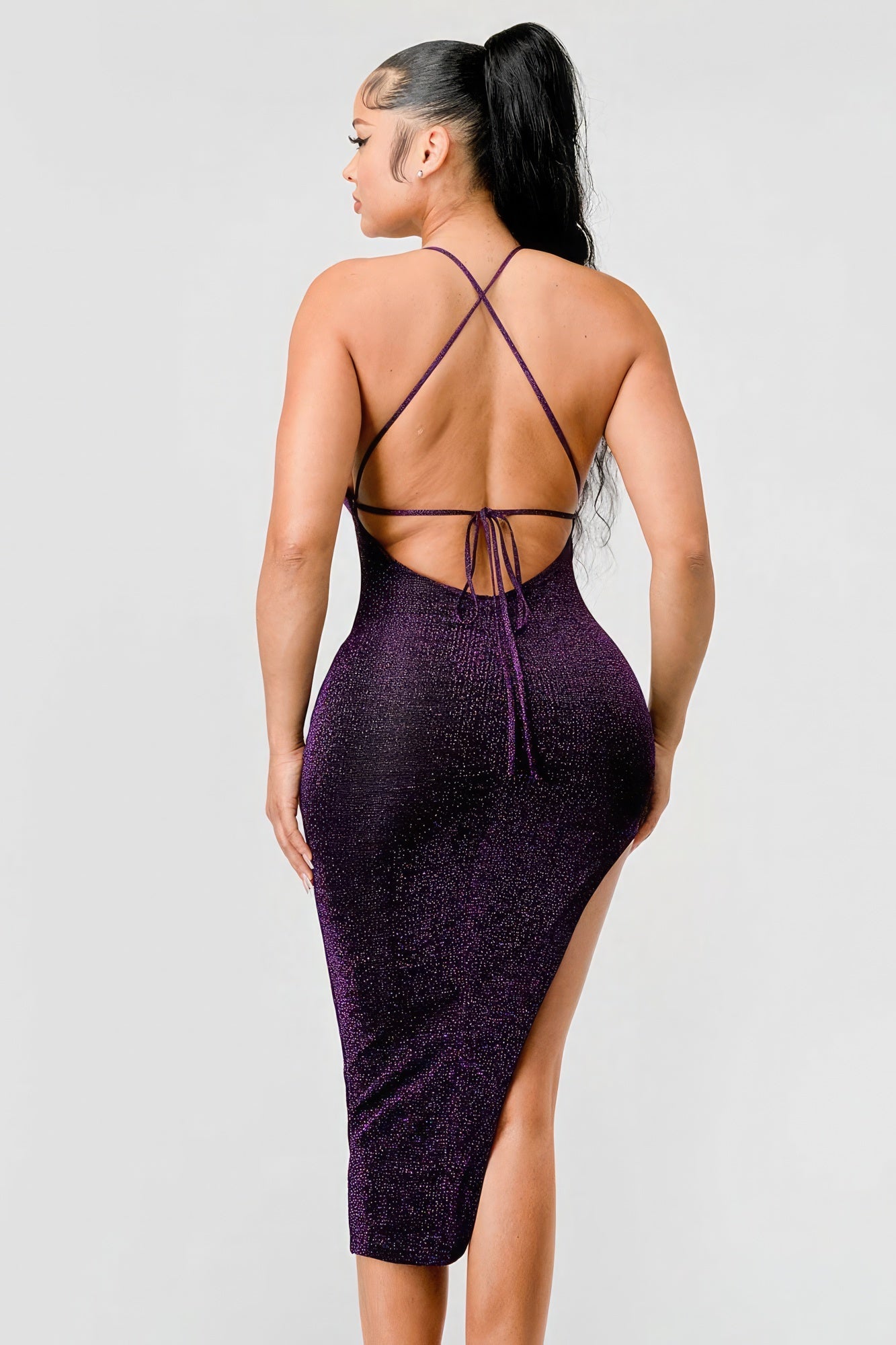 Metallic Glitter Sweetheart Dress - AV Fashion’s