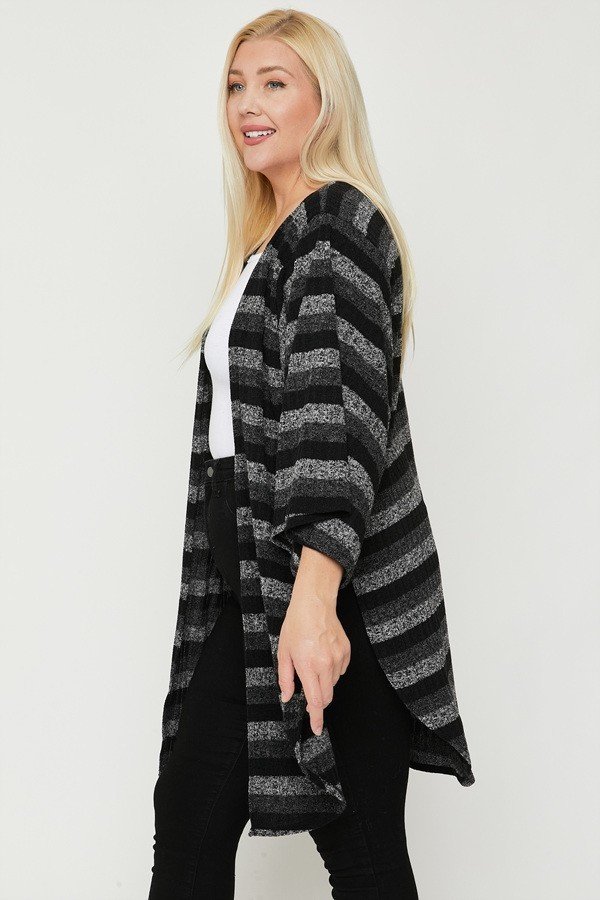 Multi - color Striped Cardigan - AV Fashion’s
