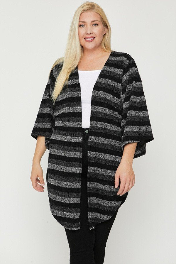 Multi - color Striped Cardigan - AV Fashion’s