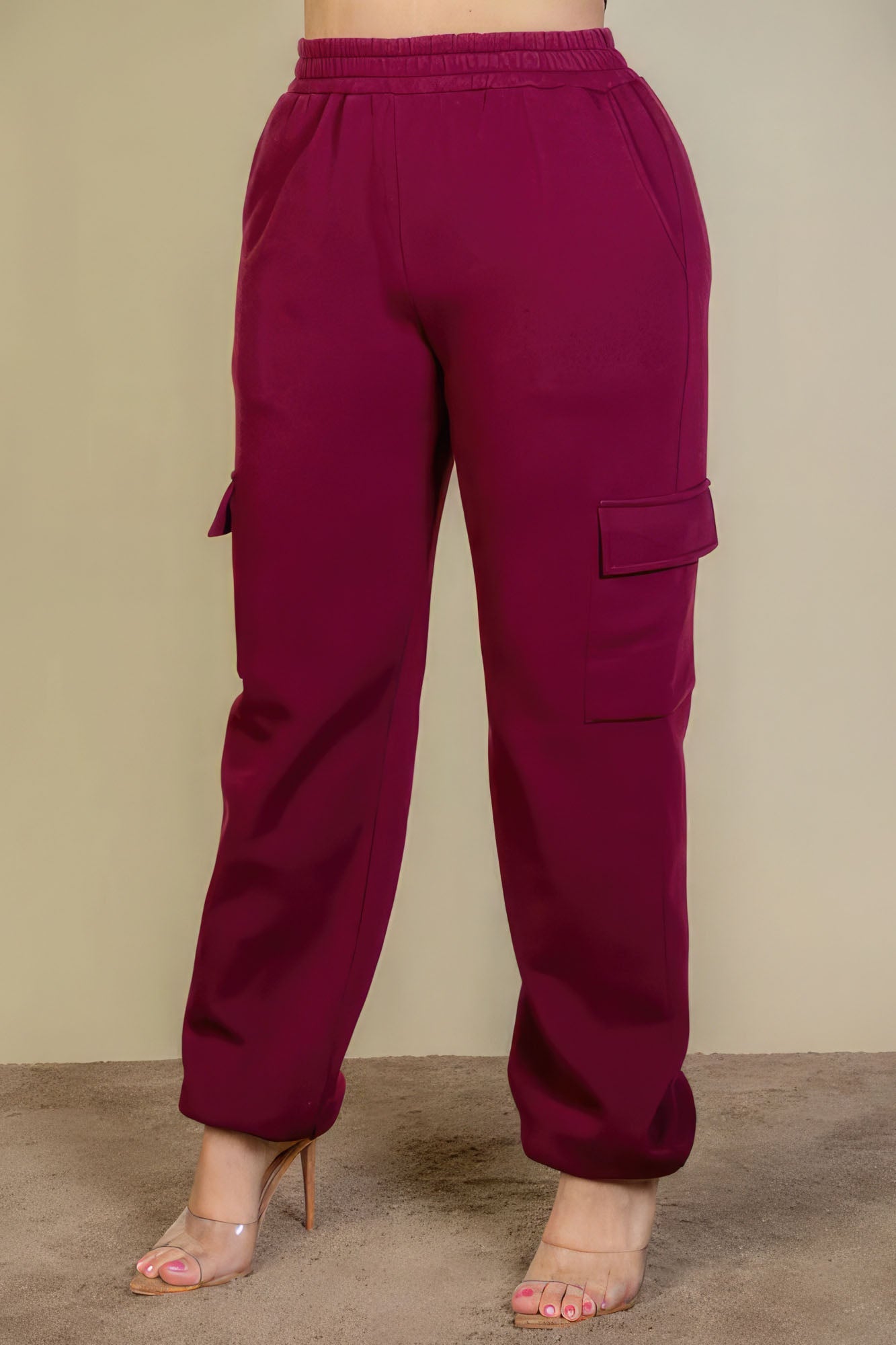 Plus Size Side Pocket Drawstring Waist Sweatpants - AV Fashion’s