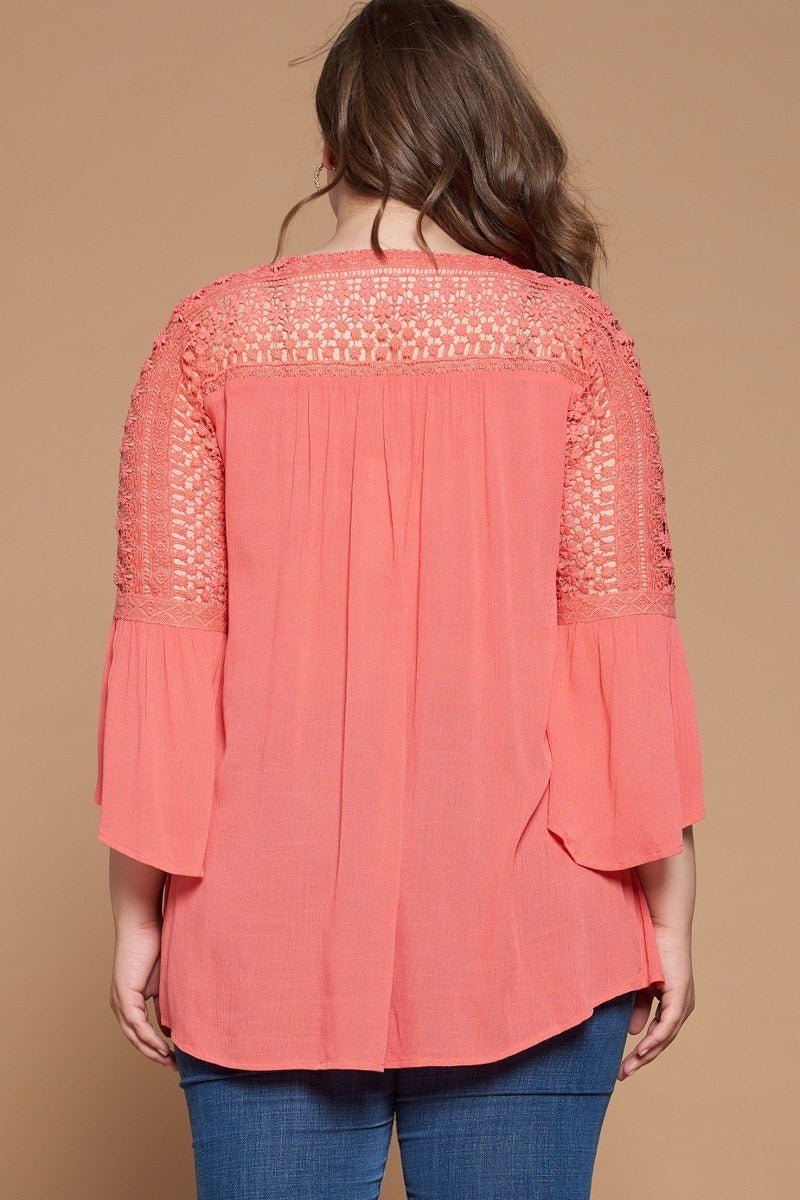 Solid Woven Babydoll Blouse - AV Fashion’s