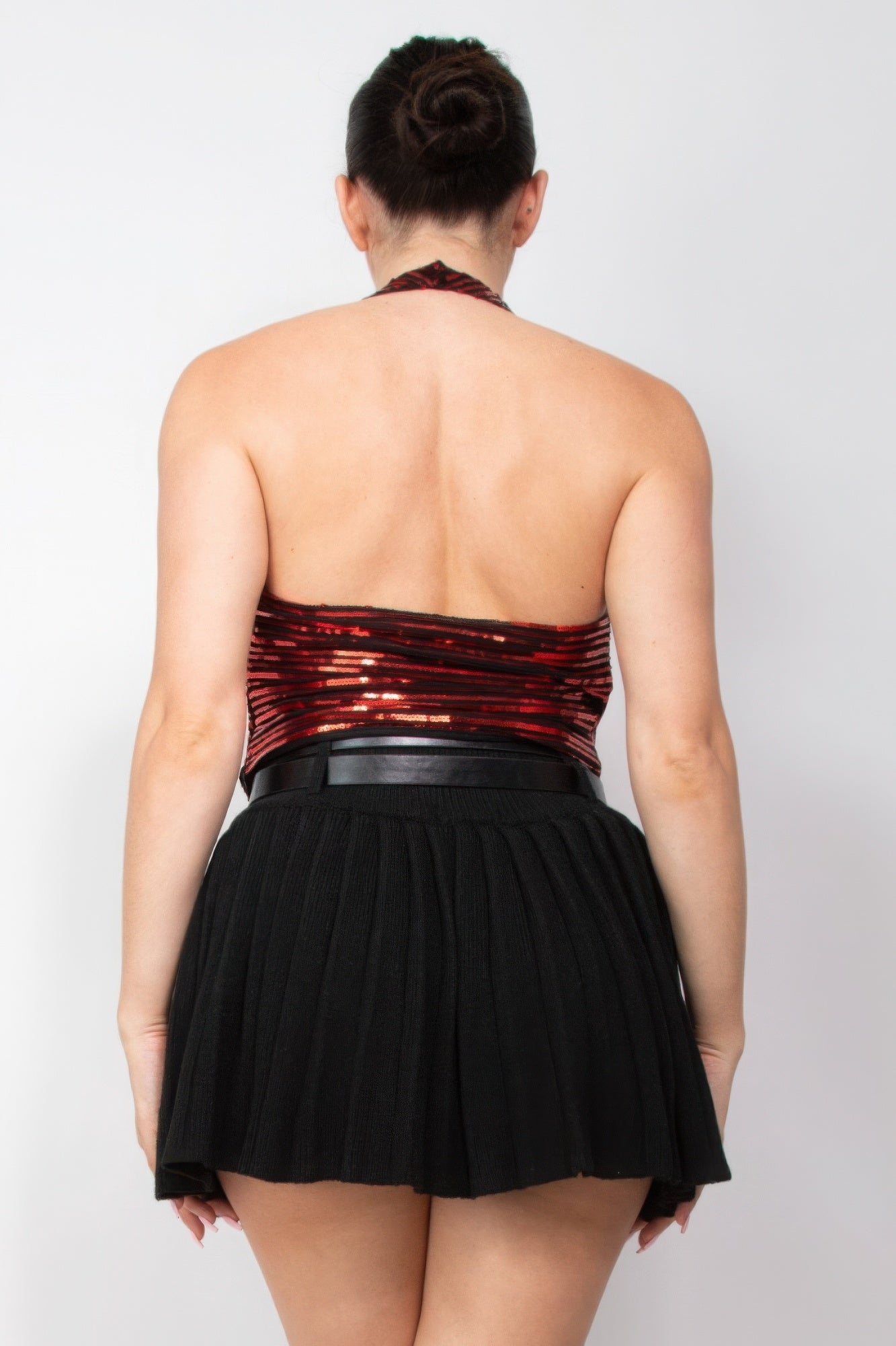 Surplice Halter Sequin Top - AV Fashion’s