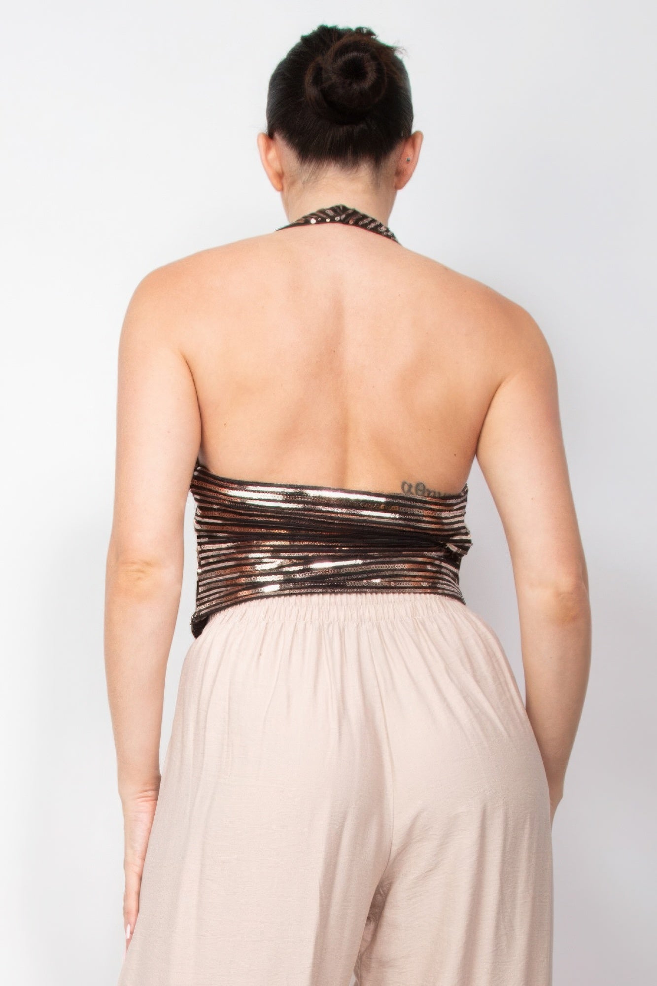 Surplice Halter Sequin Top - AV Fashion’s