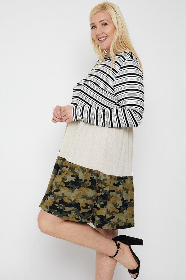 Tiered Color Block Dress - AV Fashion’s