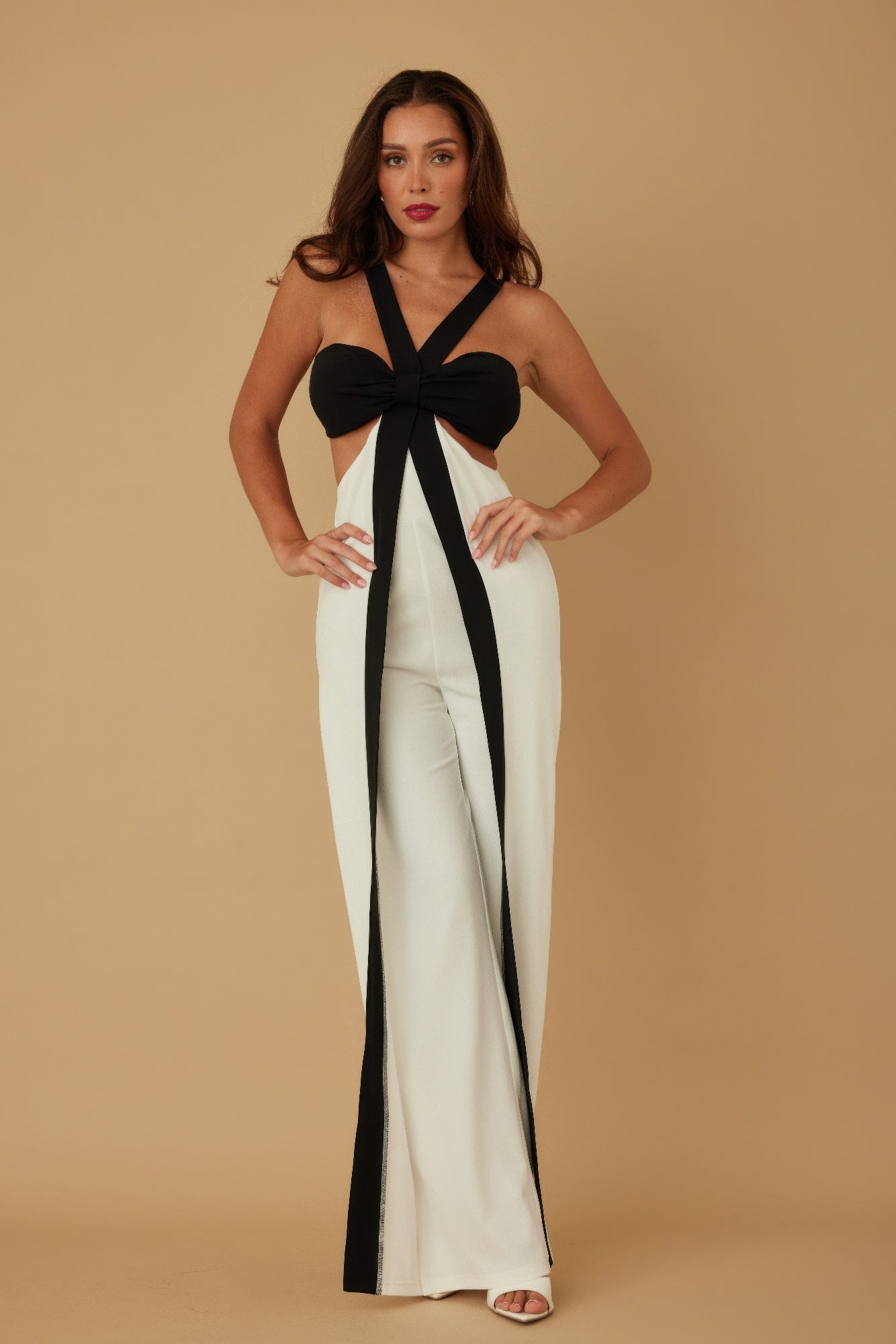 X Ribbon Open Jumpsuit - AV Fashion’s