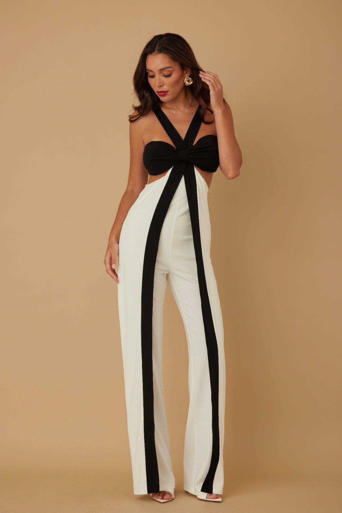 X Ribbon Open Jumpsuit - AV Fashion’s