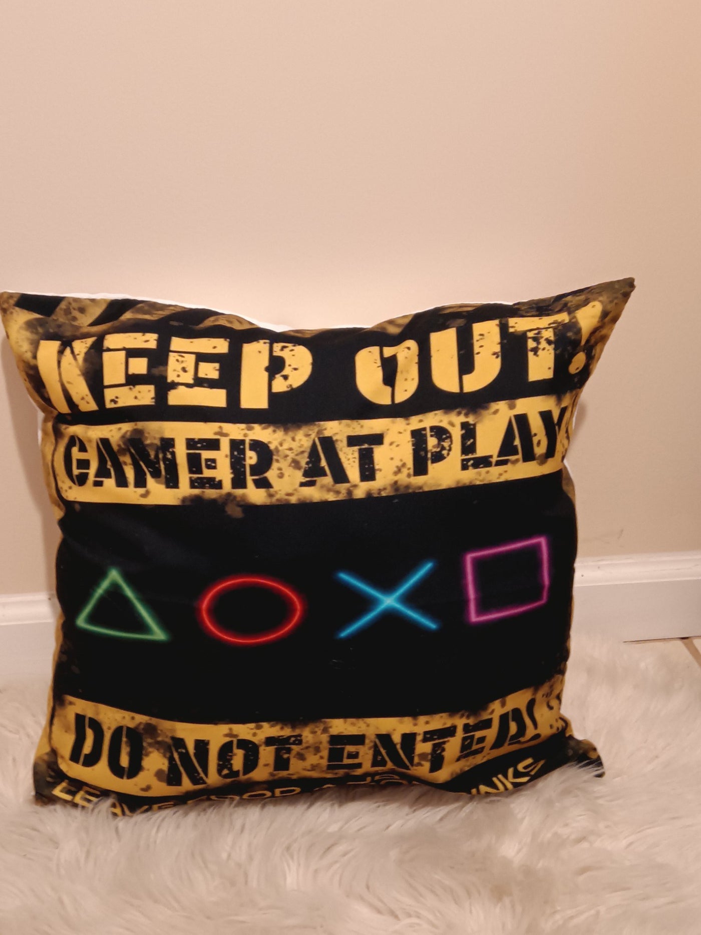 Keep Out Gamer at Play pillow