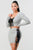 2 Piece Set With Cropped Long Sleeve Shirt With Pu Leather Detail Matching Mini Skirt - AV Fashion’s