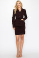 9 - 5 Belted Button Up Jacket & Pencil Skirt Set - AV Fashion’s