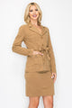 9 - 5 Belted Button Up Jacket & Pencil Skirt Set - AV Fashion’s